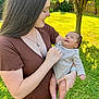 Elijah joined the competition — help win amazing prizes! baby, child, woman, smiling, outdoor, grass, tree, sunlight, holding, portrait, happy, person, casual_clothing, necklace, barefoot, greenery, daylight, nature, family, love