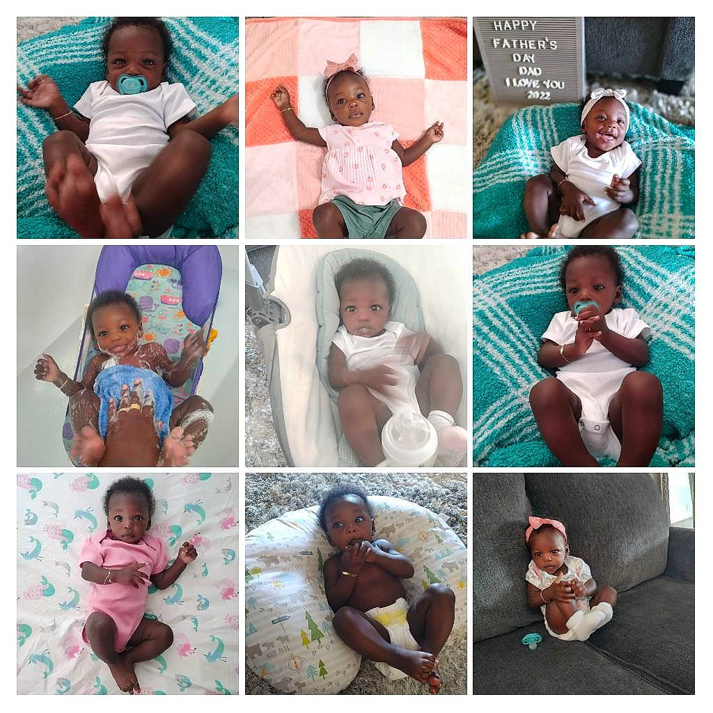 Dior is registered to the contest to win money with this photo: adaptation, arm, baby, baby_toddler_clothing, collage, collar, facial_expression, green, hand, happy, human, joy, mammal, neck, outerwear, person, photograph, product, shirt, sleeve