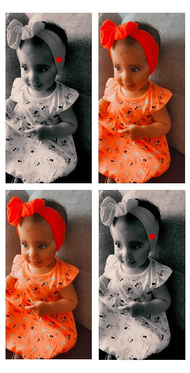 Asma participe au concours pour gagner de l'argent avec cette photo : baby_toddler_clothing, child, clothing, collar, face, facial_expression, headgear, human, joy, orange, organ, outerwear, people, person, photograph, pink, product, sleeve, standing, textile