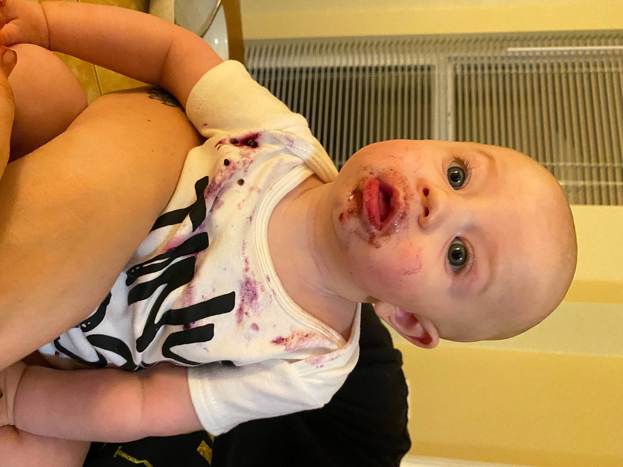 Aria joined the competition — help win amazing prizes! abdomen, arm, baby, baby_safety, baby_toddler_clothing, cheek, chest, comfort, elbow, eye, eyelash, human_body, lip, mouth, nose, person, skin, sleeve, stomach, surprise