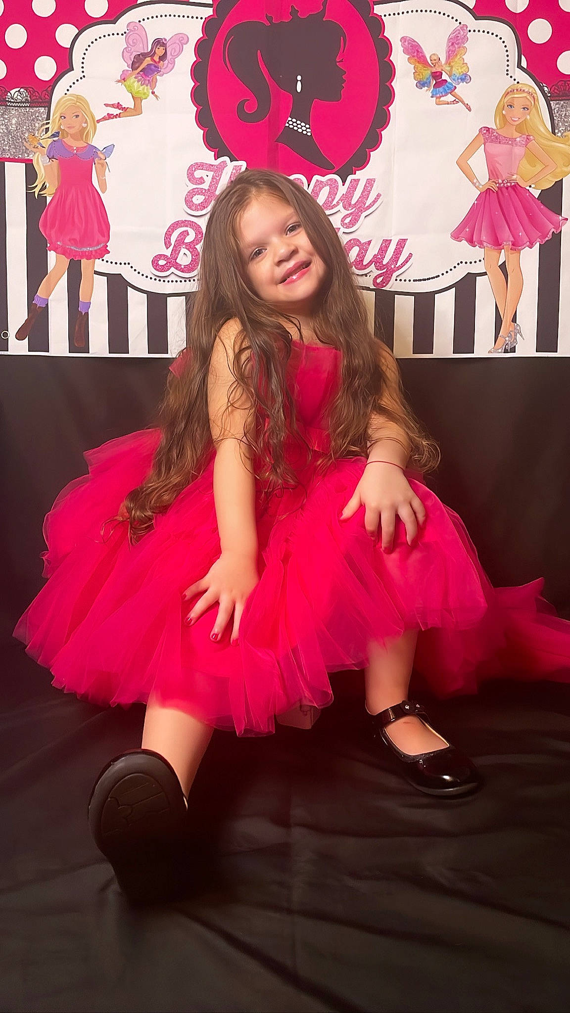 Meilani is registered to the contest to win money with this photo: beauty, clothing, dress, face, fashion, fashion_design, flooring, hair, happy, head, joy, leg, magenta, person, pink, purple, red, shoe, skin, smile