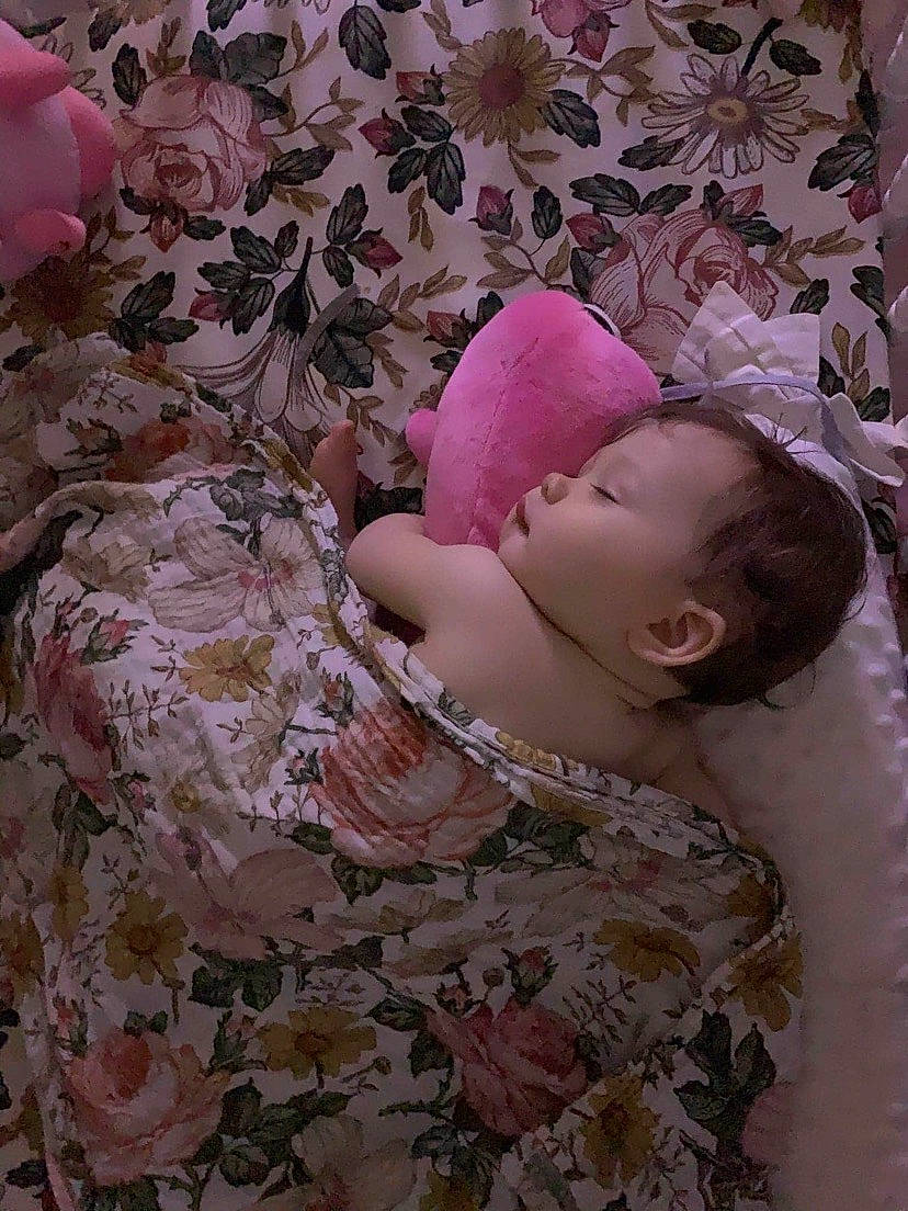 Belle joined the competition — help win amazing prizes! baby, child, person, petal, pink, textile