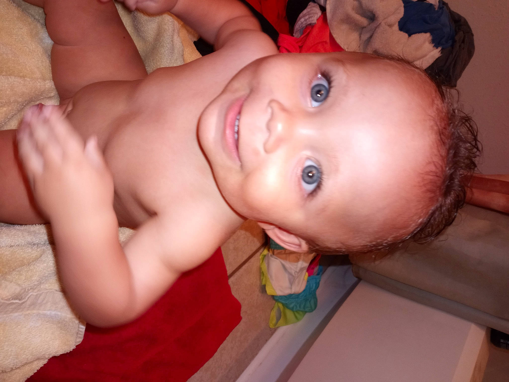 Kaisyn is registered to the contest to win money with this photo: baby, cheek, chest, chin, ear, eye, eyebrow, eyelash, forehead, happy, human_body, iris, joy, lip, mouth, muscle, neck, nose, person, skin