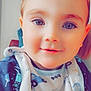 Corey is registered to the contest to win money with this photo: baby, bib, child, closeup, clothing, cute, cute_outfit, eyes, face, happy, indoor, infant, person, portrait, short_hair, sitting, skin, smile, toddler, young_child