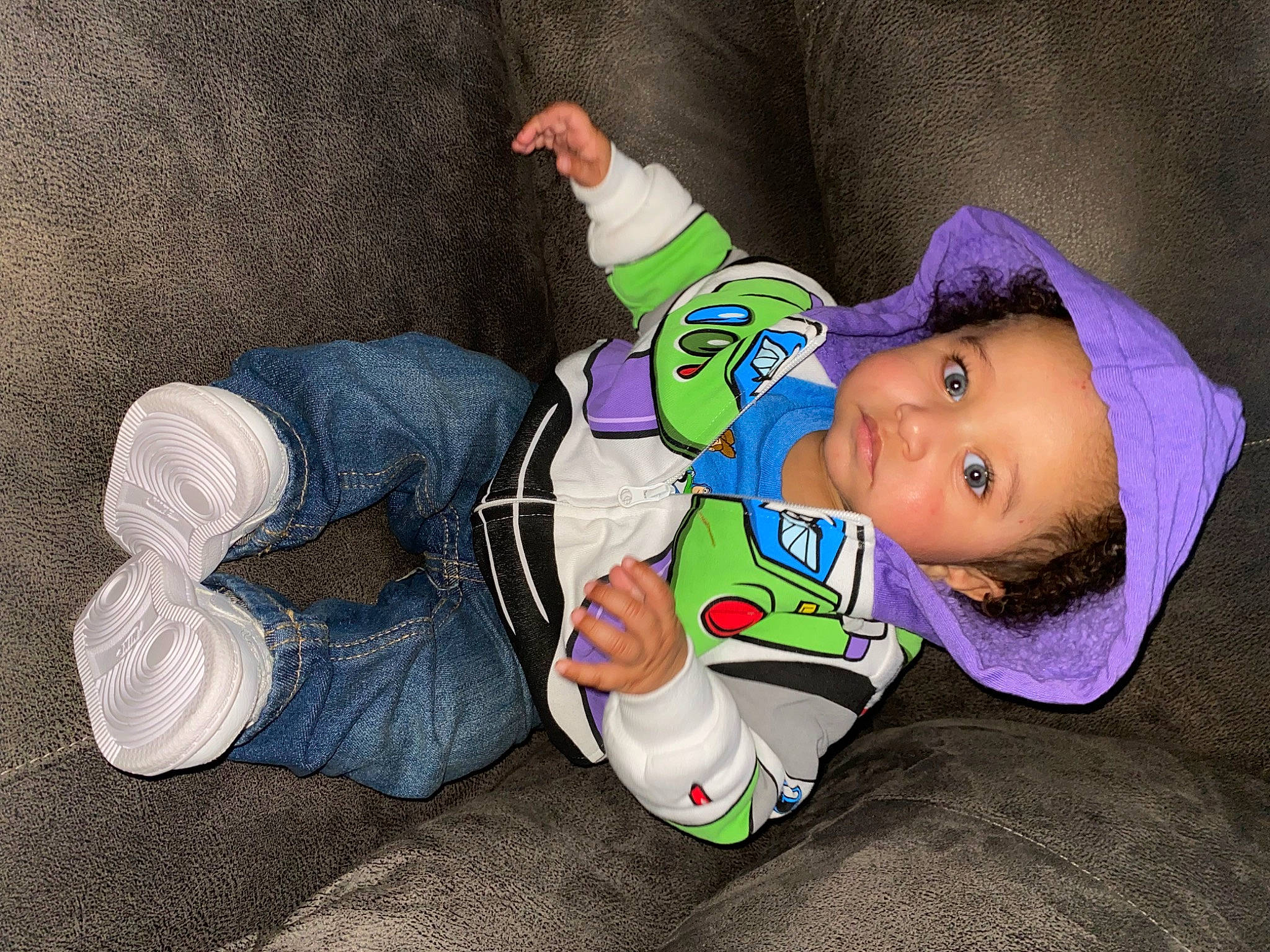 Cash is registered to the contest to win money with this photo: baby, baby_products, baby_toddler_clothing, cheek, child, comfort, foot, fun, head, human_body, knee, lap, linens, nap, person, room, sitting, sleep, sleeve, sock