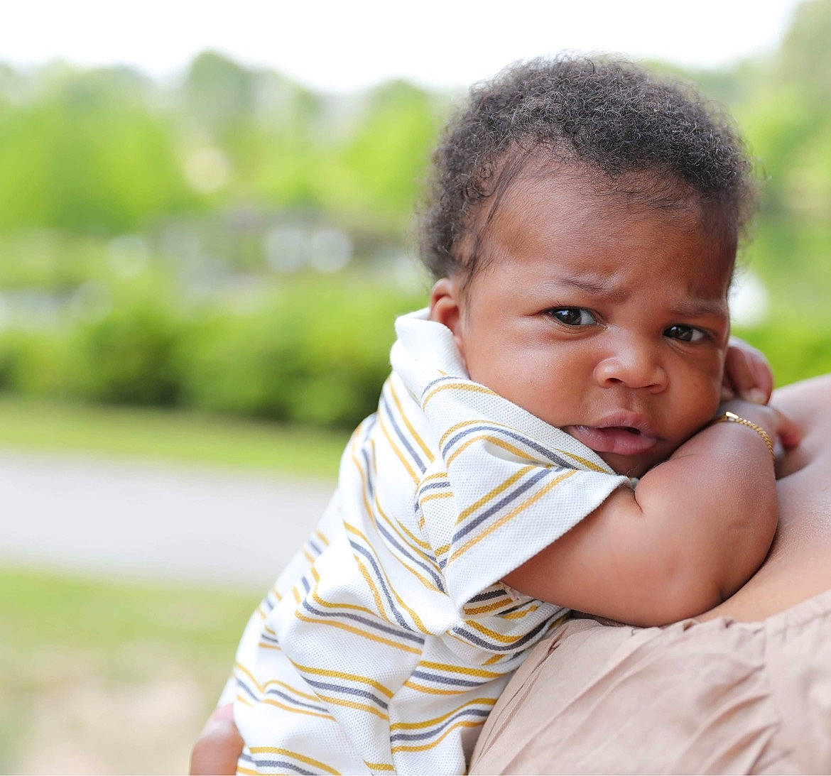 Kartier is registered to the contest to win money with this photo: baby, baby_toddler_clothing, cheek, child, eyelash, flash_photography, grass, happy, leisure, nose, people_in_nature, person, portrait, portrait_photography, sitting, toddler, tree, vacation