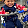 Dashiel Mathias joined the competition — help win amazing prizes! child, toddler, smiling, shopping_cart, clothing, blue, red, striped, white_shoes, happy, indoor, store, aisle, holding, person, baby, cute, face, seat, hands