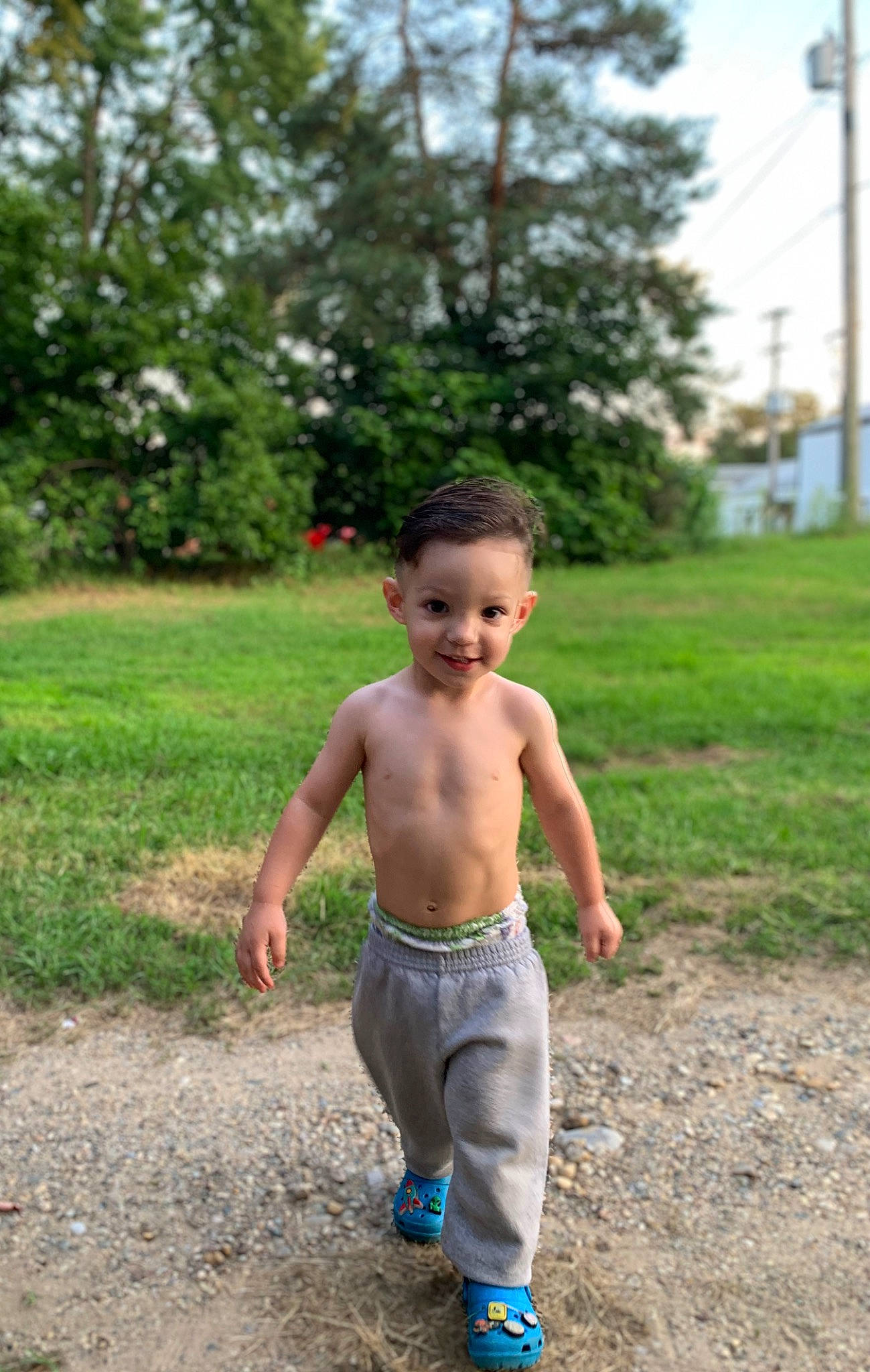 Elliot Ezra joined the competition — help win amazing prizes! arm, barechested, chest, fun, grass, happy, human_body, joy, landscape, leisure, people_in_nature, person, plant, recreation, shorts, sky, smile, t_shirt, toddler, tree