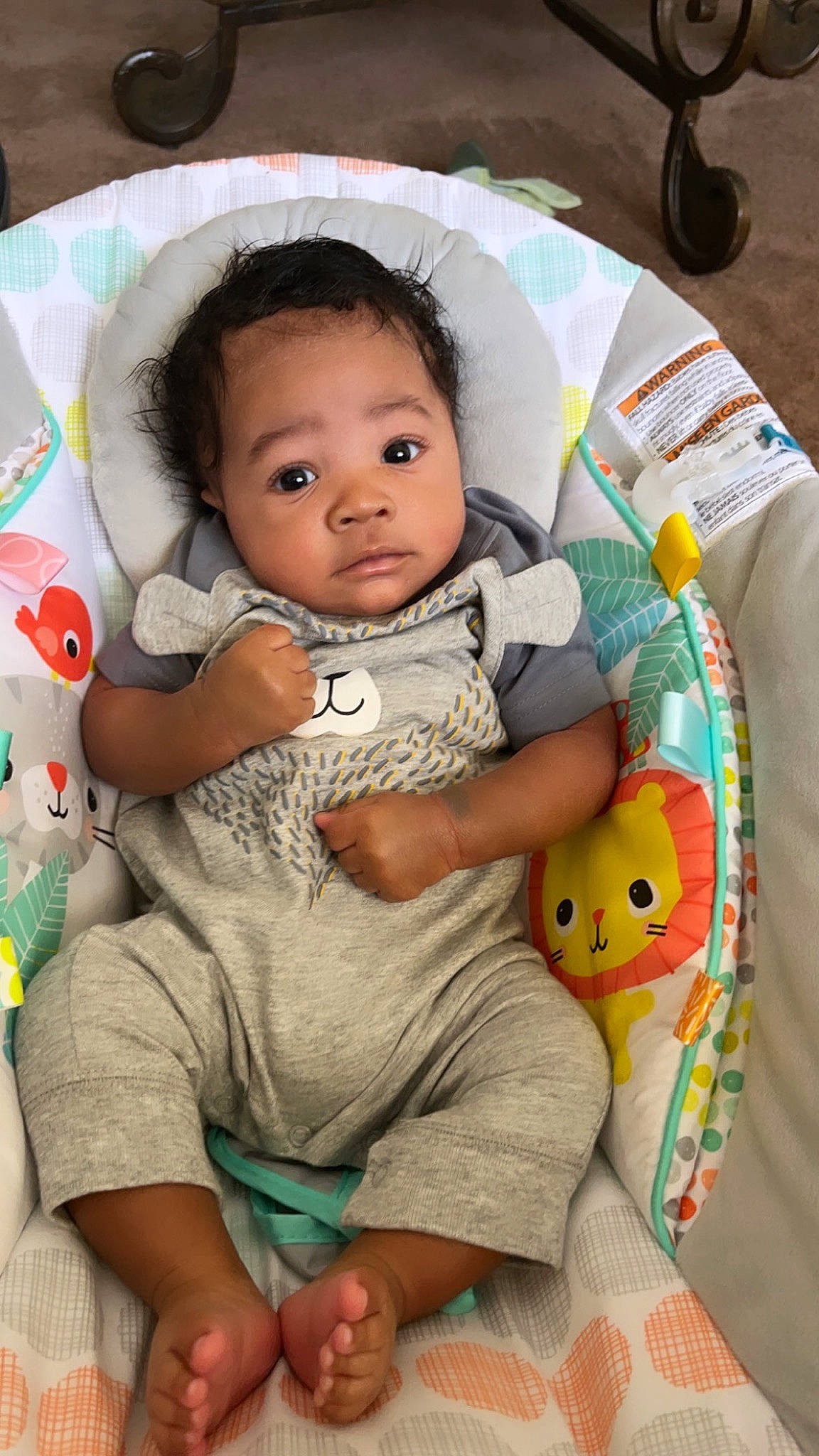 Dakari joined the competition — help win amazing prizes! baby, baby_products, baby_toddler_clothing, cheek, child, comfort, fun, happy, iris, lap, linens, pattern, person, play, product, room, sitting, skin, sleeve, textile