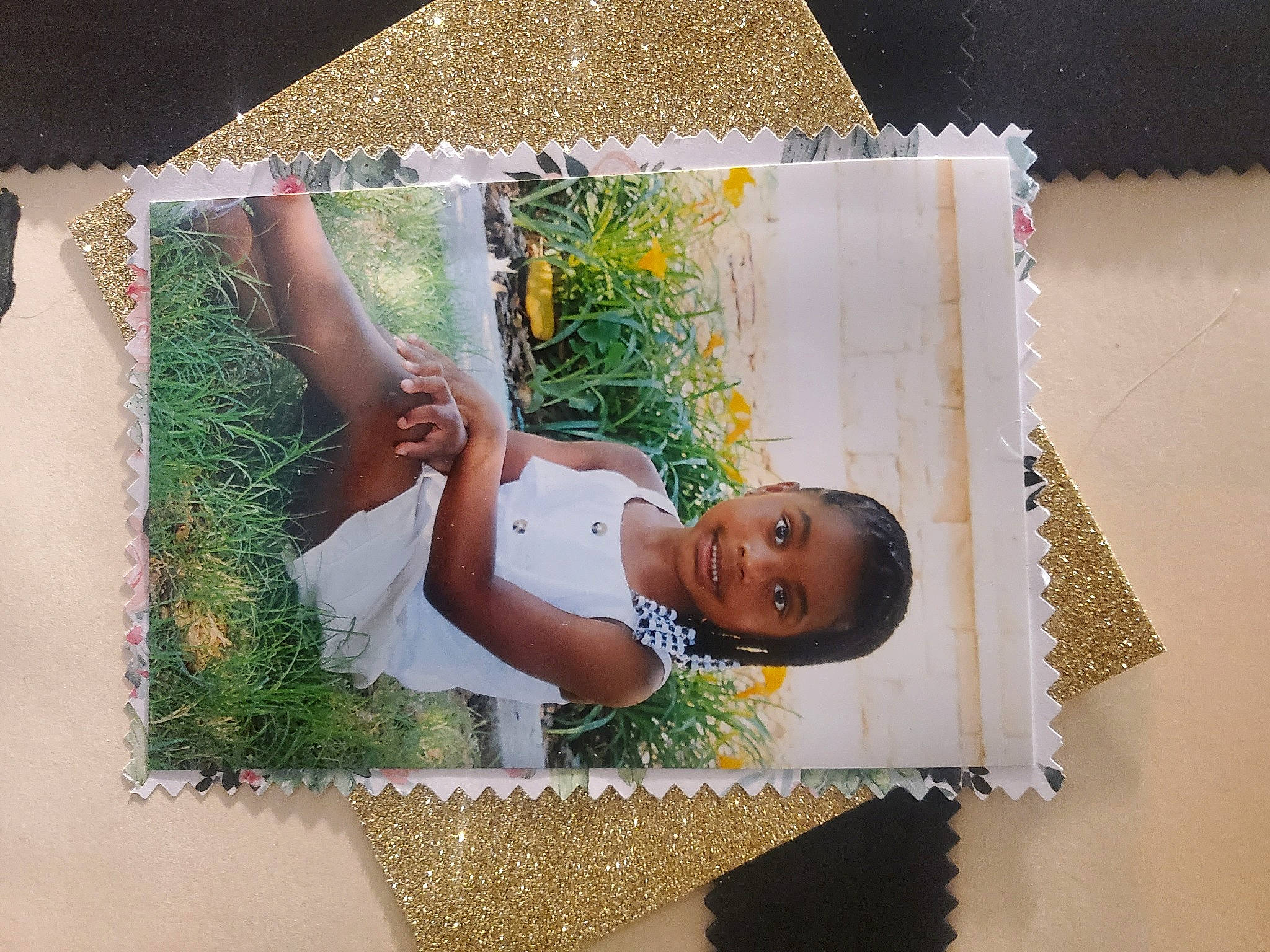 Ti'Anna joined the competition — help win amazing prizes! adaptation, art, baby, baby_toddler_clothing, child, font, grass, happy, illustration, joy, paper, paper_product, pattern, person, plant, rectangle, room, scrapbooking, smile, toddler