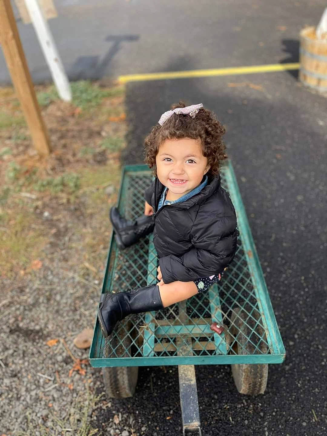 Paisley joined the competition — help win amazing prizes! baby, baby_products, chair, child, city, electric_blue, face, flash_photography, fun, grass, hairstyle, happy, joy, leisure, outdoor_play_equipment, people_in_nature, person, recreation, sitting, smile