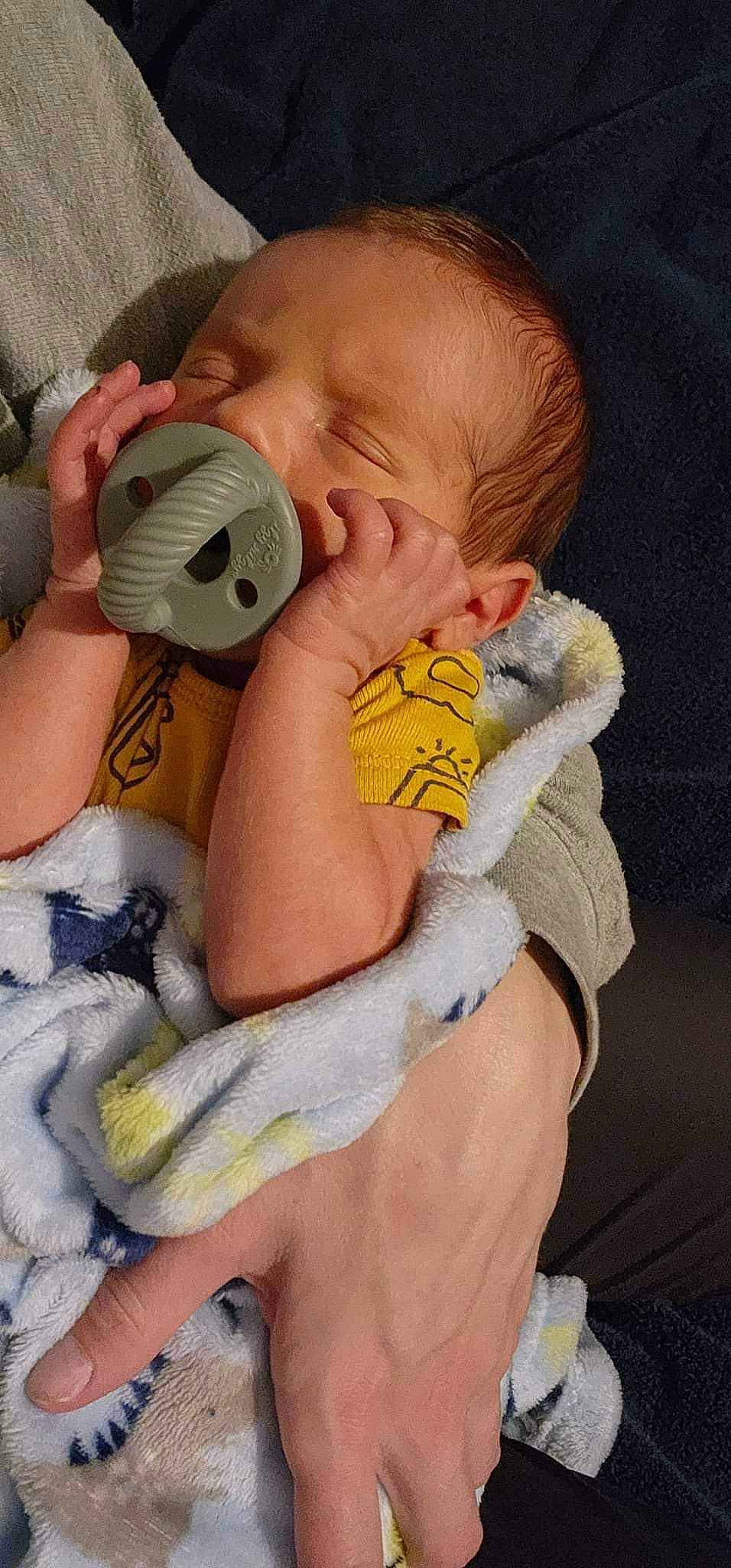 Lincoln joined the competition — help win amazing prizes! baby, baby_sleeping, baby_toddler_clothing, cheek, child, comfort, ear, eyelash, finger, hand, happy, iris, linens, mouth, nail, nose, person, skin, thumb, toddler