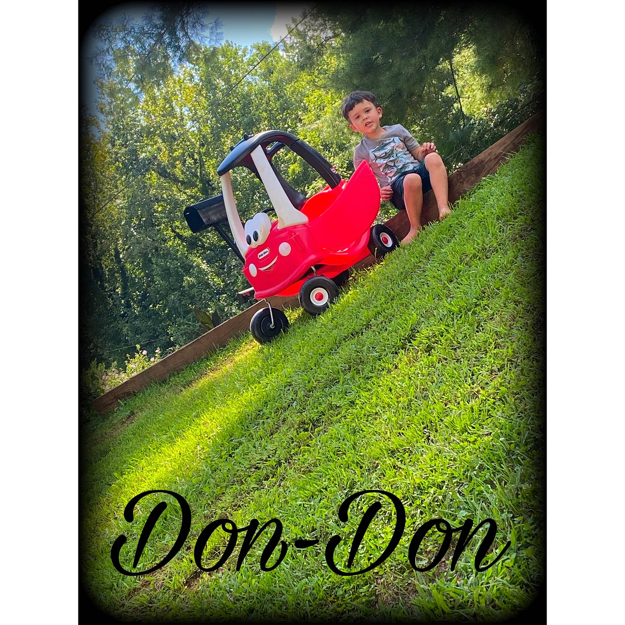 Adan is registered to the contest to win money with this photo: advertising, brand, car, flash_photography, font, graphics, grass, grassland, happy, leisure, logo, motor_vehicle, natural_landscape, people_in_nature, person, plant, rectangle, smile, travel, tree