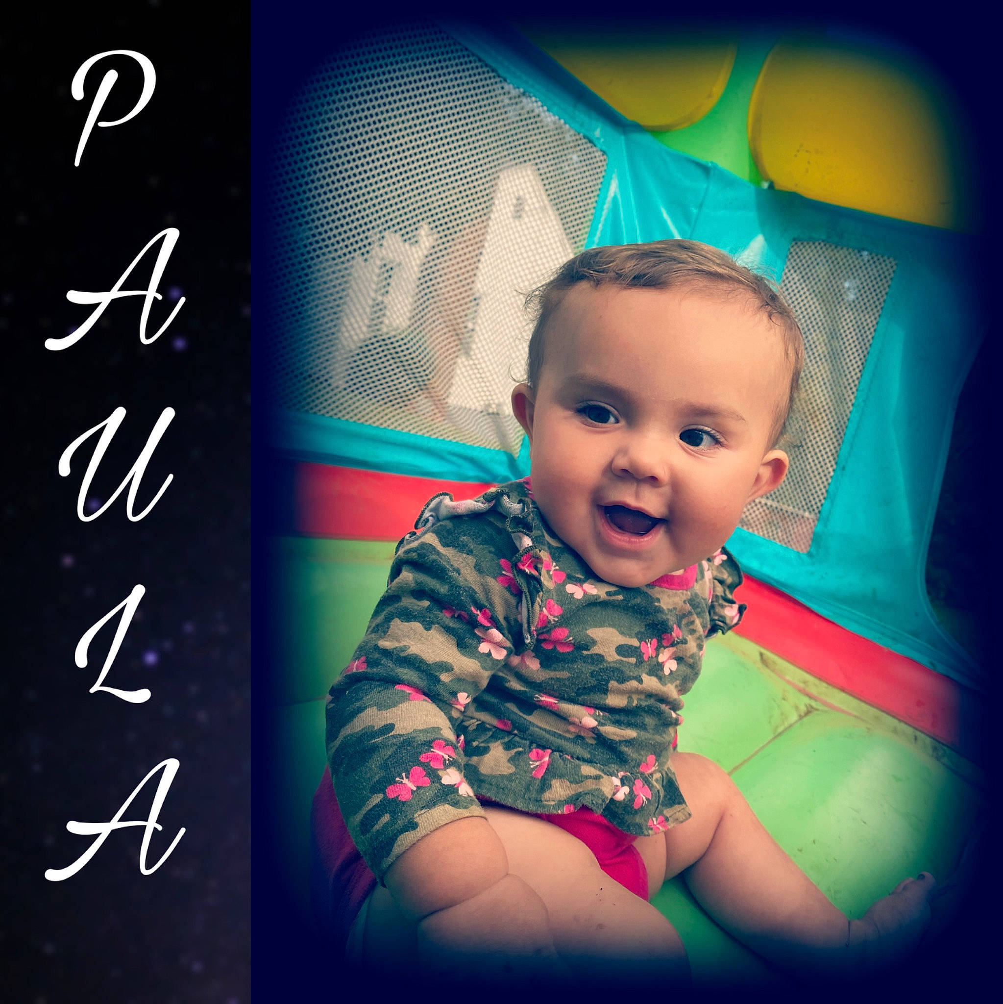 Paula joined the competition — help win amazing prizes! baby, baby_toddler_clothing, child, cloud, cool, darkness, design, electric_blue, flash_photography, font, fun, happy, magenta, pattern, person, sky, sleeve, smile, t_shirt, tints_and_shades
