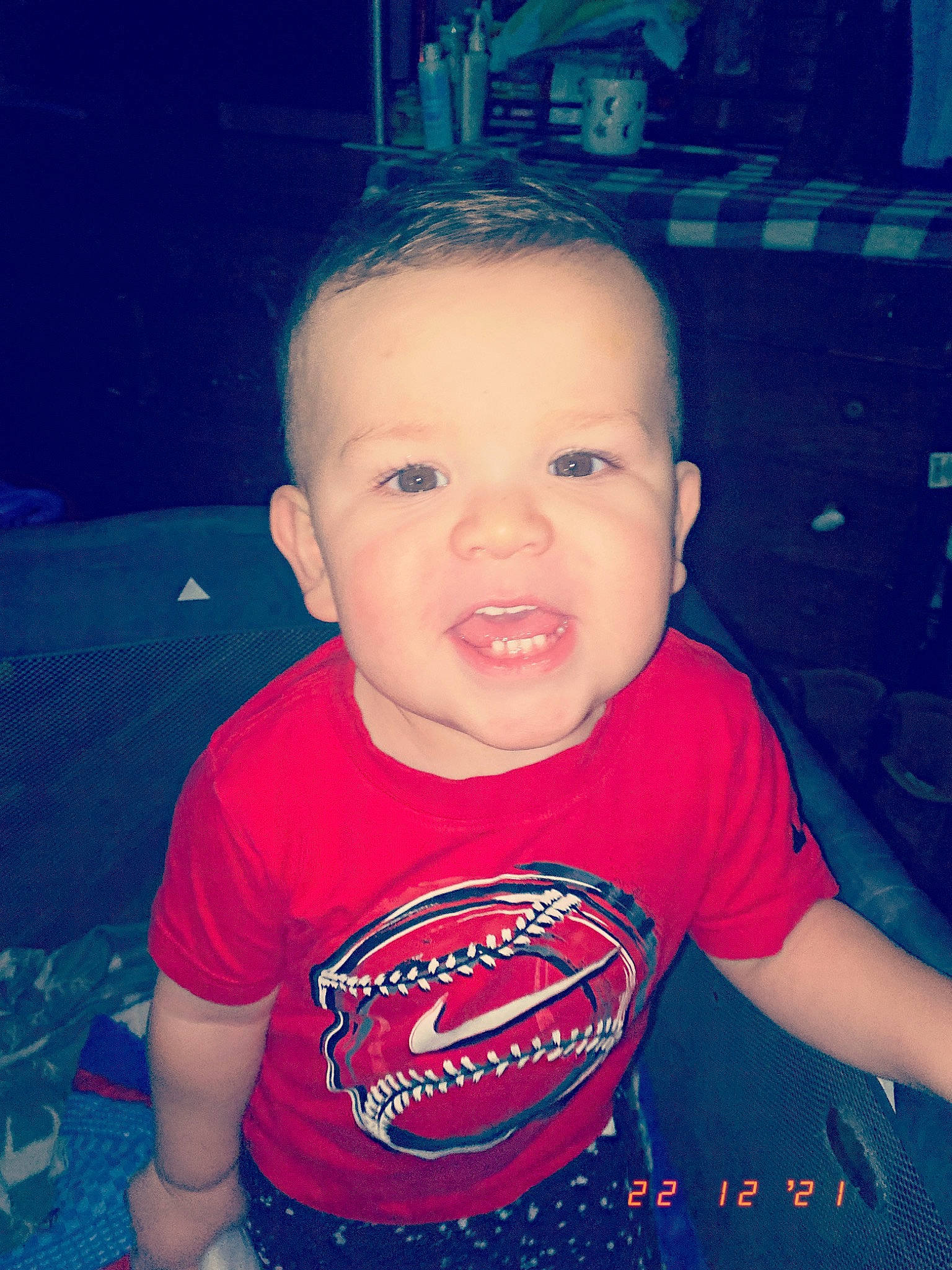 Ariel is registered to the contest to win money with this photo: arm, baby_toddler_clothing, blue, cheek, chin, cloud, cool, eyebrow, flash_photography, hairstyle, happy, iris, mouth, nose, organ, person, skin, sleeve, smile, standing