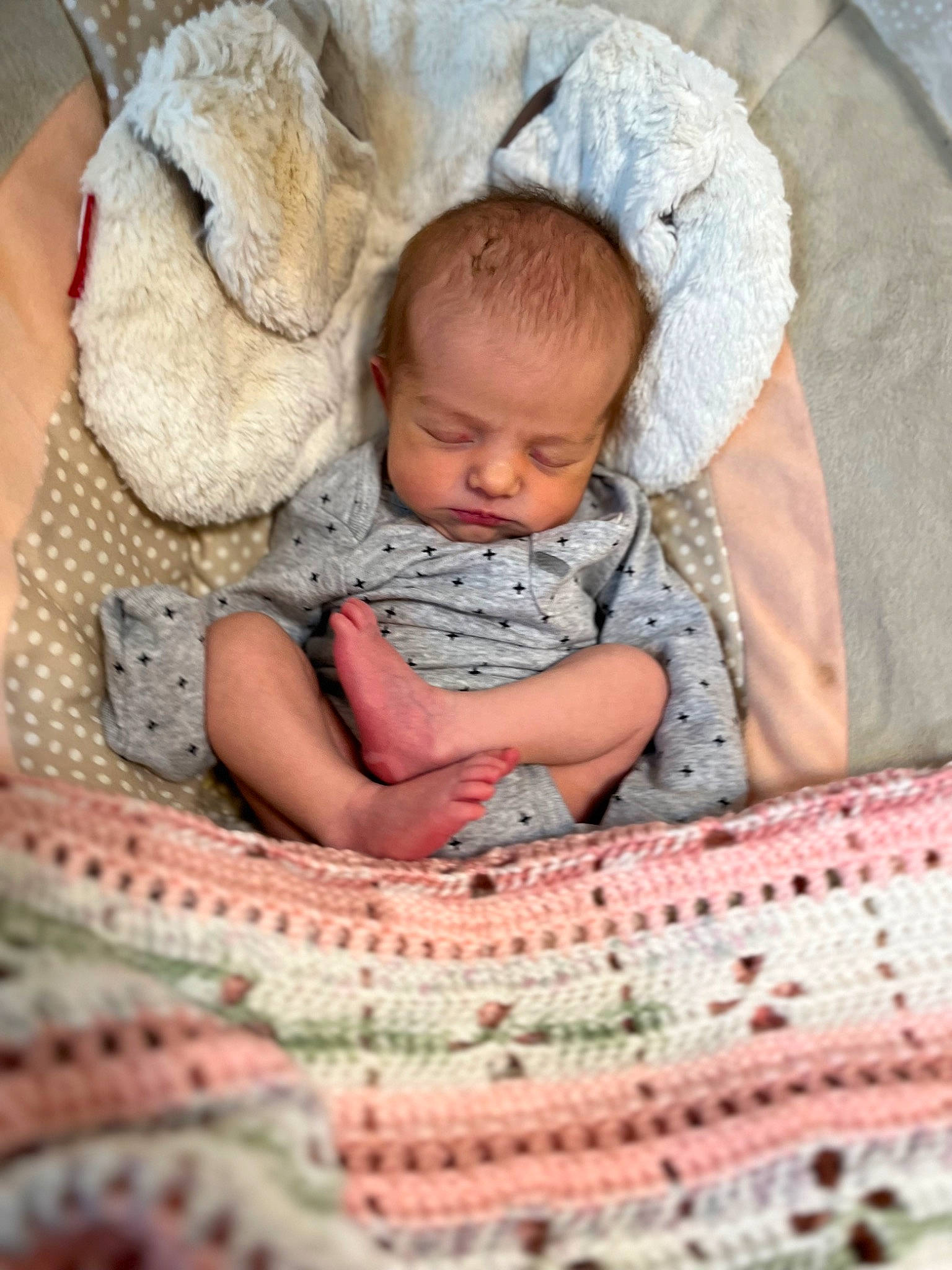 Holly joined the competition — help win amazing prizes! baby, baby_products, baby_toddler_clothing, cheek, child, comfort, craft, eye, grass, hand, linens, pattern, person, sitting, skin, textile, toddler, wood, wool, woolen