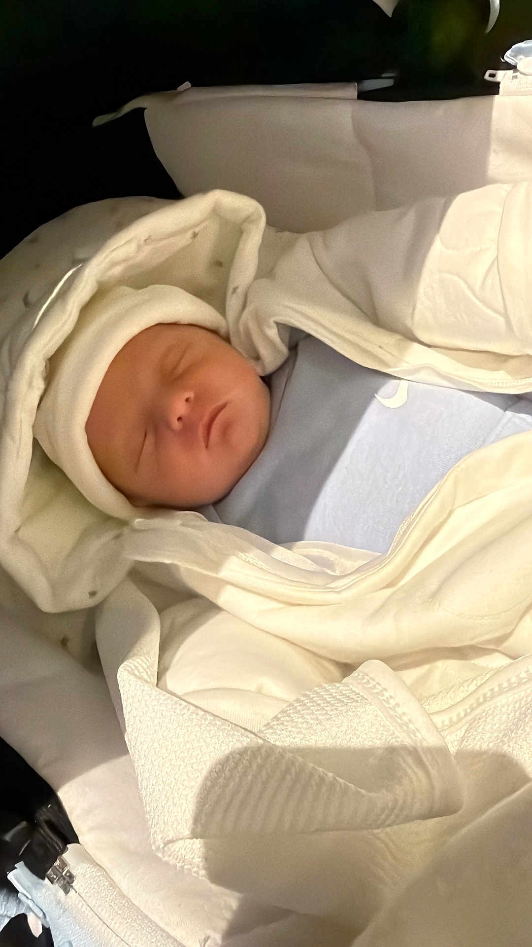 Andrew joined the competition — help win amazing prizes! newborn, baby, sleeping, blanket, hat, white, cozy, soft, infant, wrapped, peaceful, closeup, portrait, child, cute, warm, resting, indoors, clothing, babywear