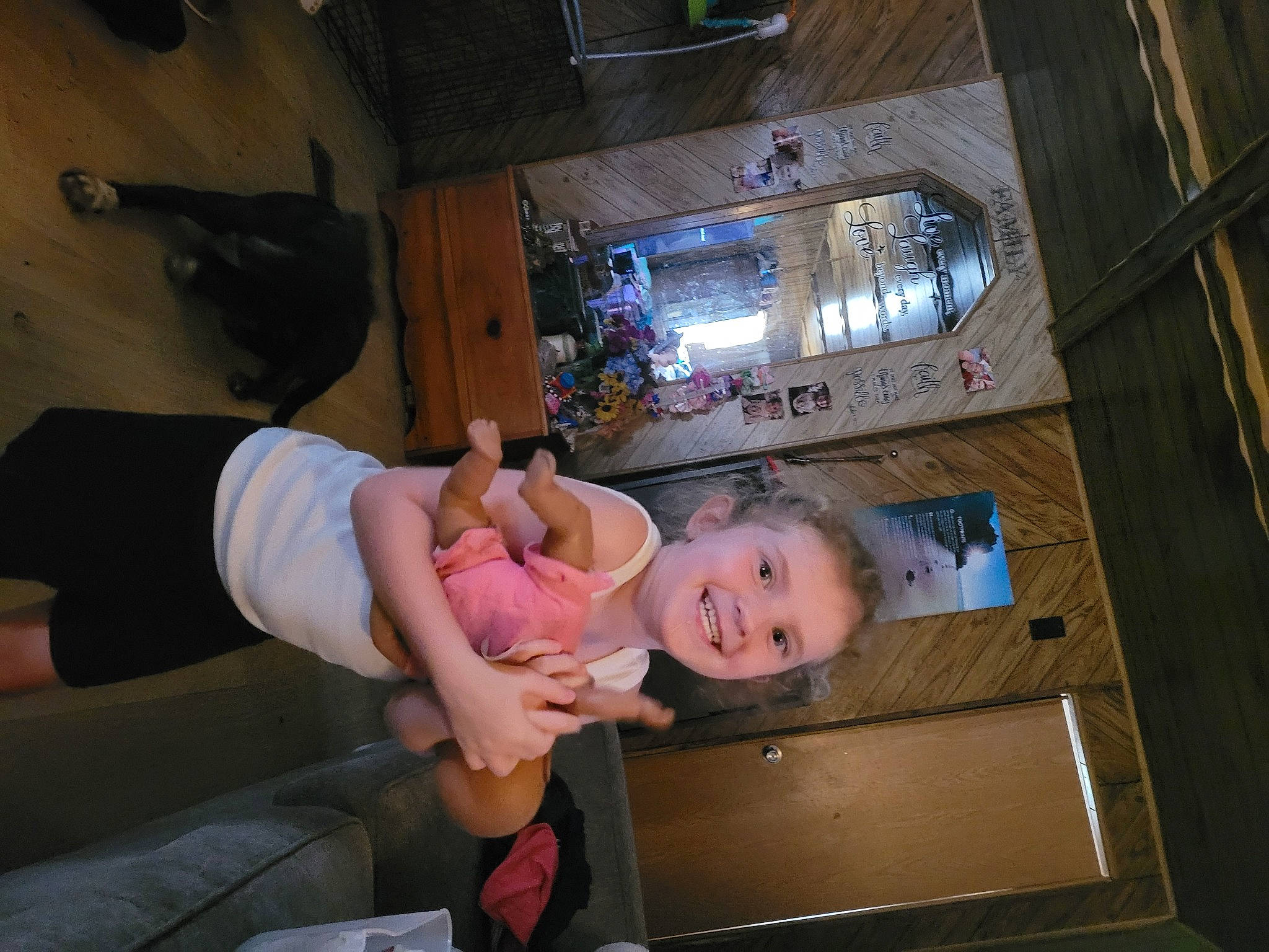 Raelynn is registered to the contest to win money with this photo: baby, elbow, flesh, fun, human_leg, joy, knee, machine, person, room, space, thigh, toddler, wrist
