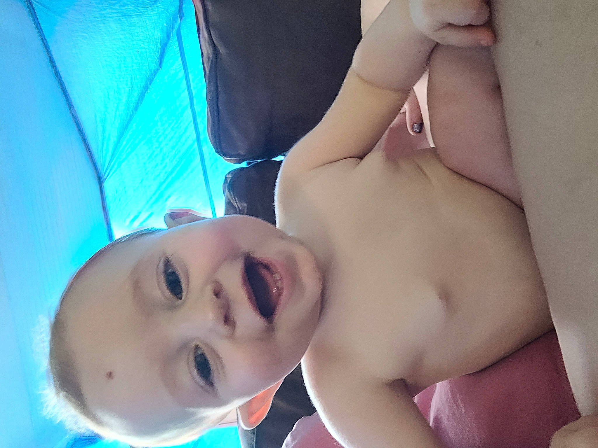 Greyson joined the competition — help win amazing prizes! abdomen, baby, black_hair, cheek, chest, child, eyelash, face, finger, gesture, happy, human_body, leisure, mouth, nose, person, skin, smile, thigh, toddler
