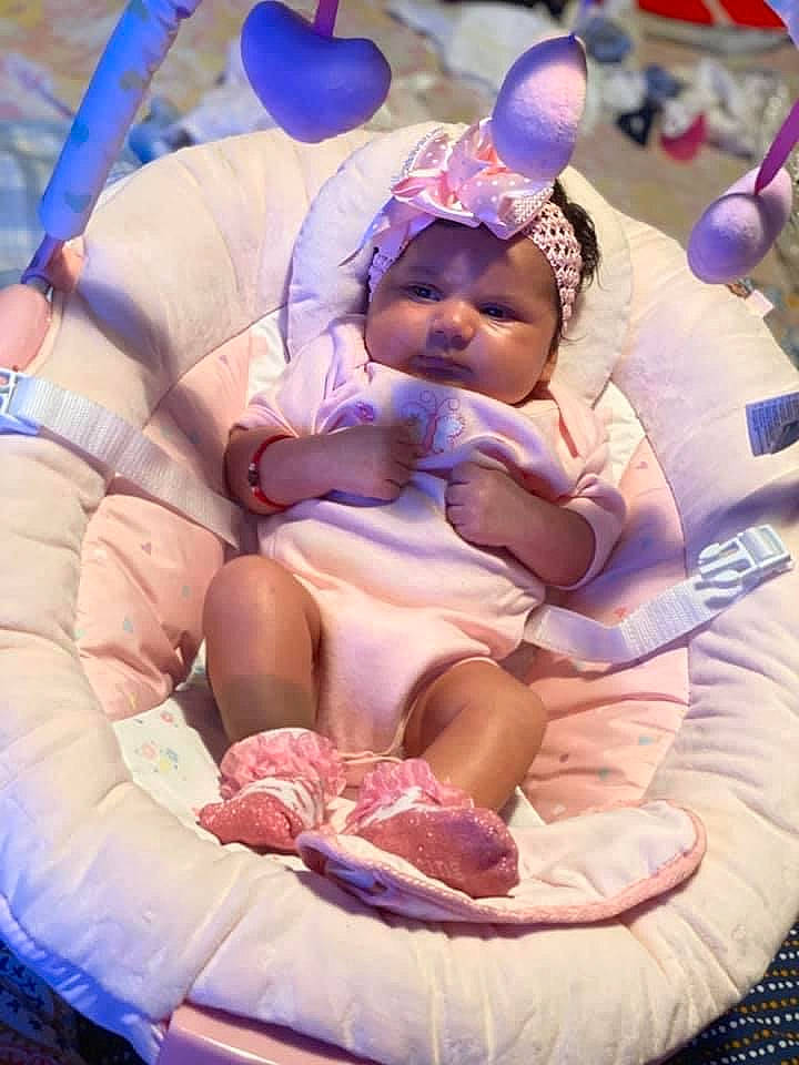 Antonia joined the competition — help win amazing prizes! abdomen, baby, baby_products, blue, child, comfort, event, fictional_character, fun, happy, hat, headwear, magenta, party_supply, person, pink, play, purple, recreation, sitting