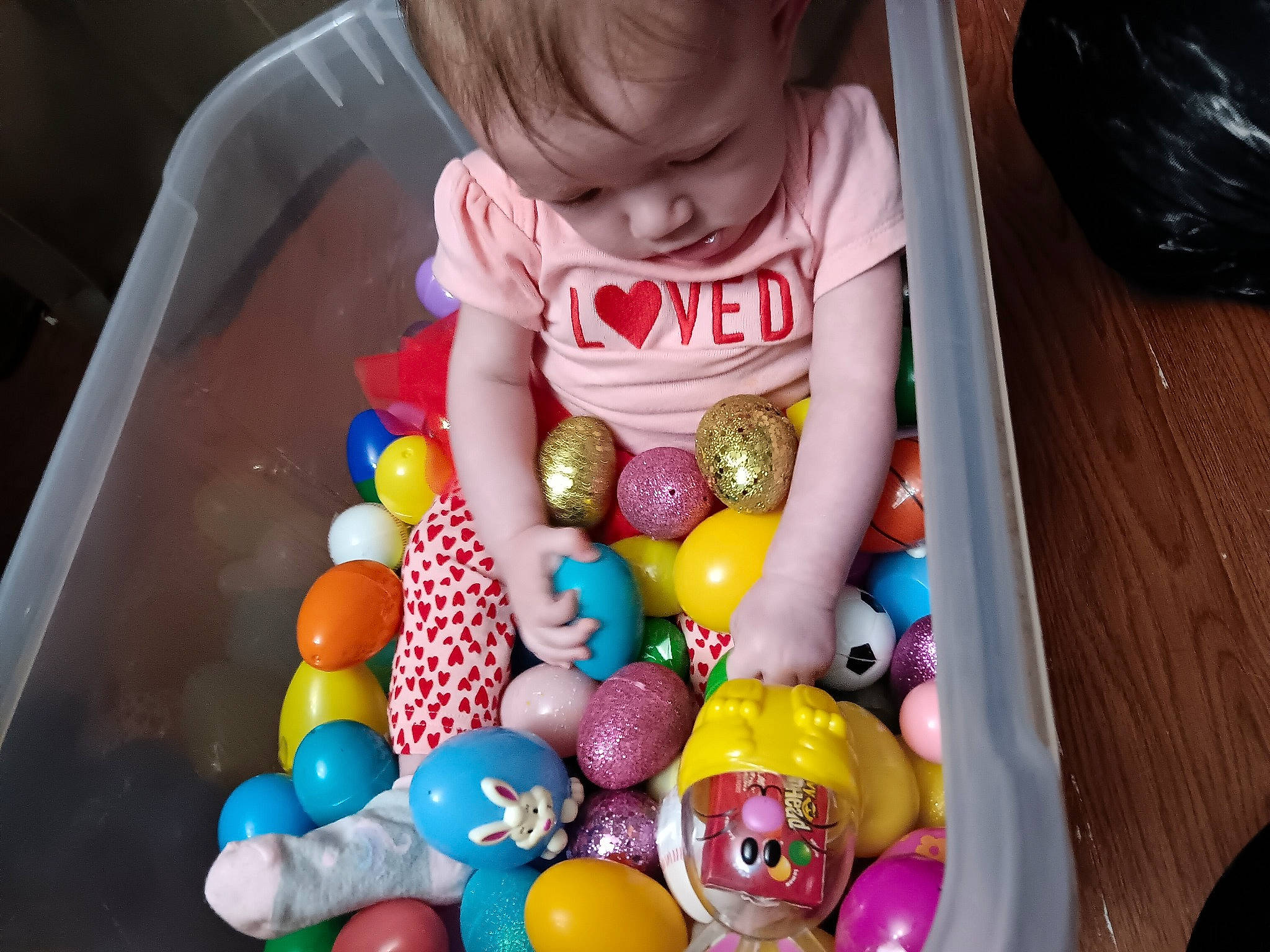 Nicole is registered to the contest to win money with this photo: baby, baby_products, baby_toddler_clothing, baby_toys, candy, child, confectionery, event, fun, person, plastic, play, product, snack, sweetness, t_shirt, toddler, toy