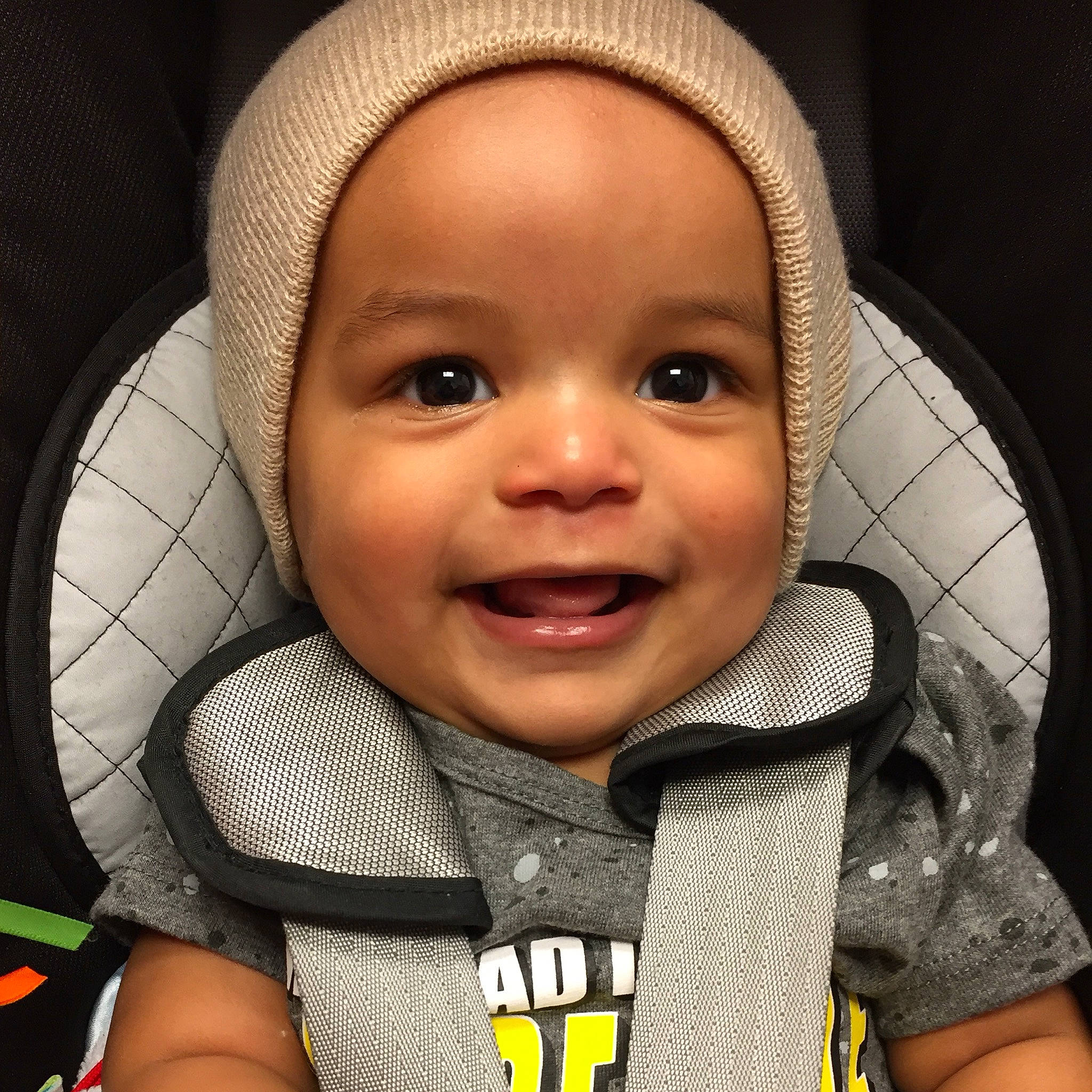 Kamron joined the competition — help win amazing prizes! baby, baby_in_car_seat, cheek, child, chin, cool, eye, eyebrow, face, facial_expression, forehead, fun, happy, head, joy, lip, nose, person, product, skin