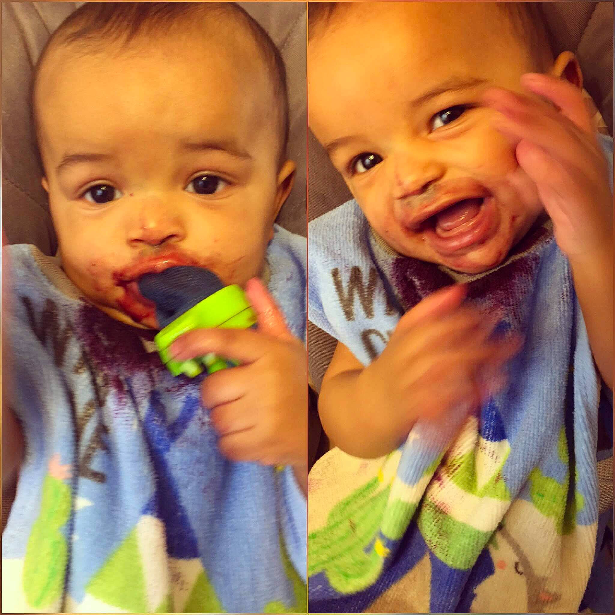 Kamron joined the competition — help win amazing prizes! baby, cheek, child, eating, eye, face, facial_expression, finger, fun, happy, head, iris, lip, mouth, nose, people, person, sharing, skin, smile