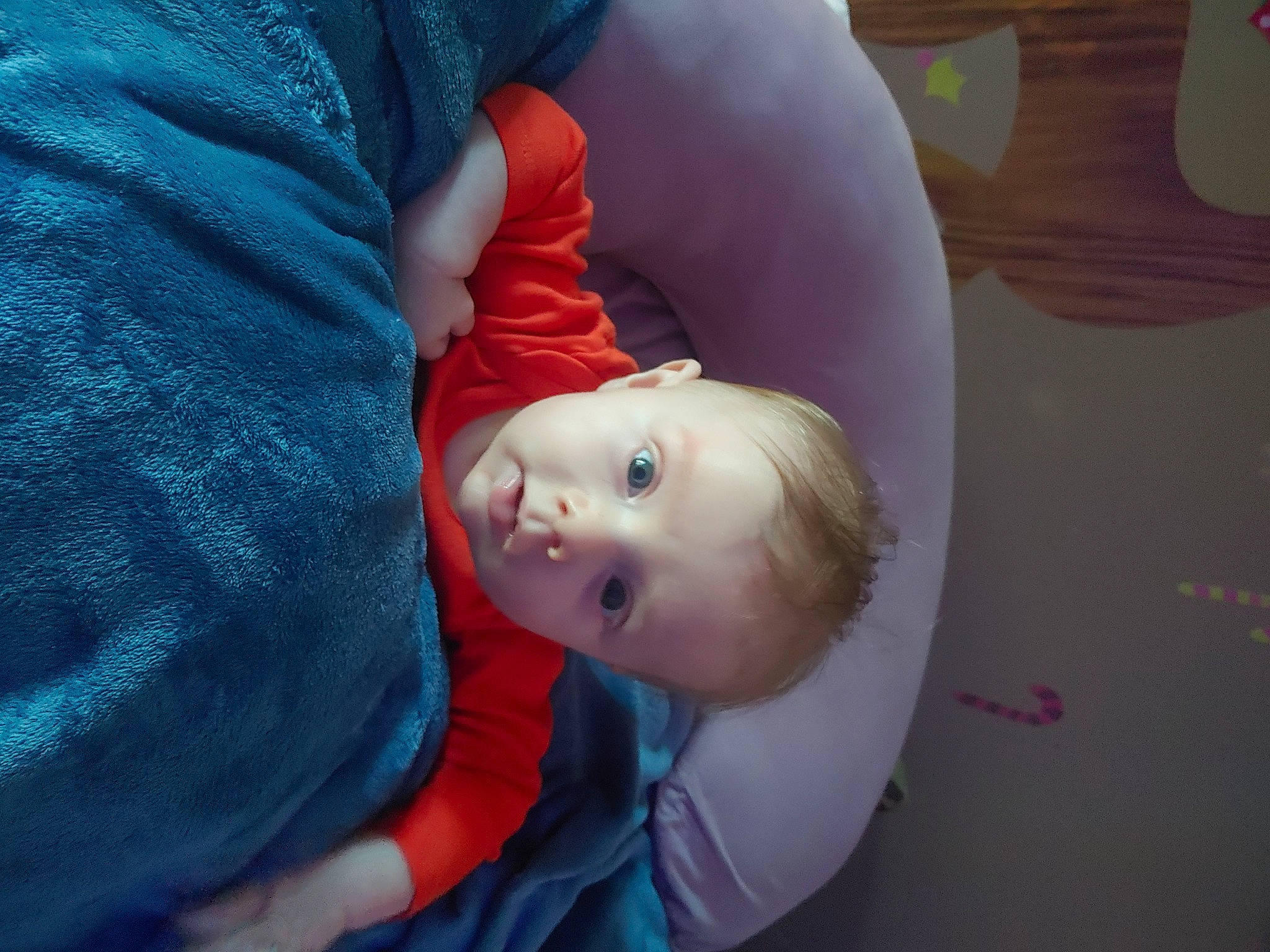 Zacchaeus joined the competition — help win amazing prizes! baby, cheek, child, comfort, electric_blue, eye, flash_photography, fun, happy, hat, magenta, mouth, nose, person, purple, room, sitting, smile, textile, toddler