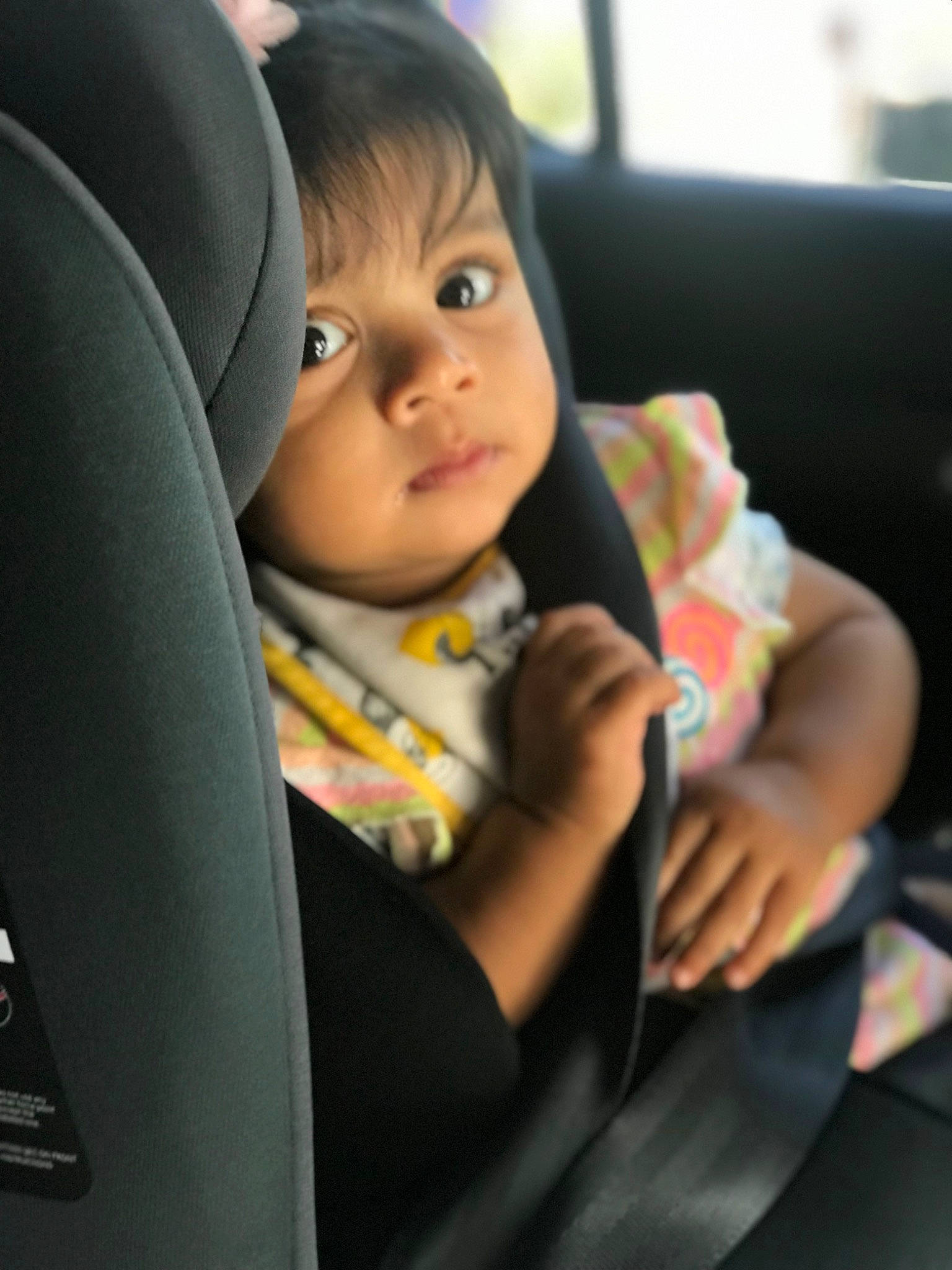 Farishi participe au concours pour gagner de l'argent avec cette photo : auto_part, automotive_design, baby, baby_in_car_seat, car, car_seat, car_seat_cover, child, comfort, family_car, head_restraint, motor_vehicle, person, personal_luxury_car, seat_belt, sitting, steering_part, steering_wheel, toddler, vehicle
