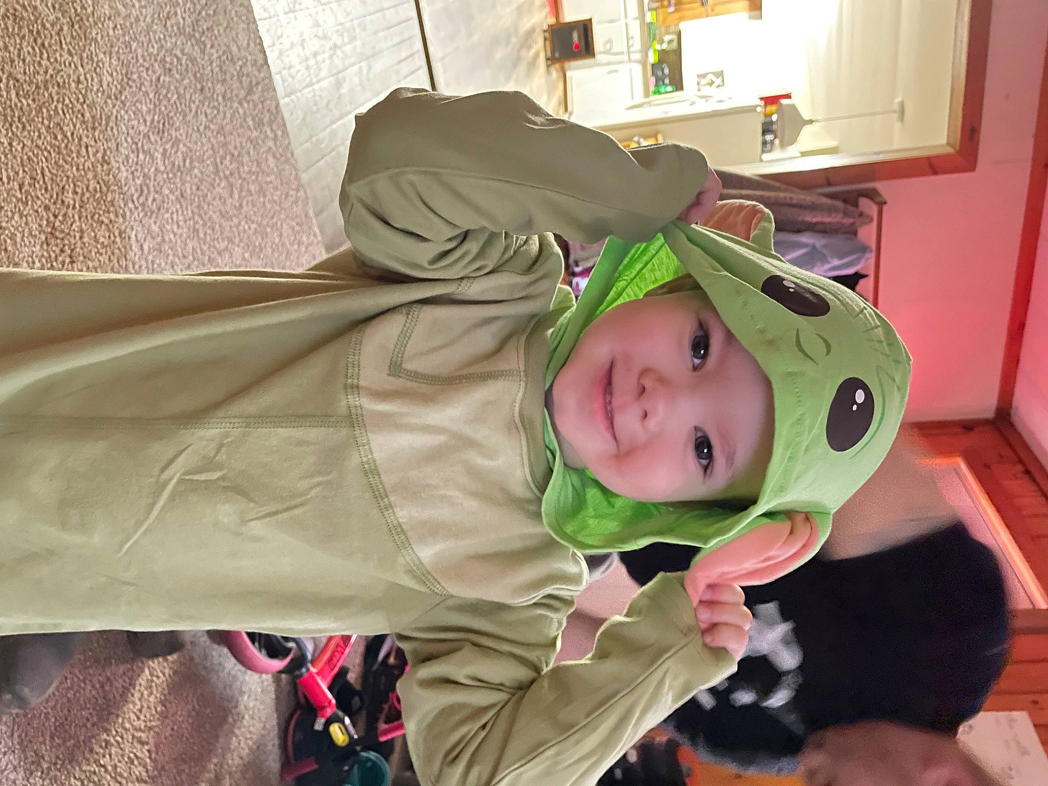 Konnor joined the competition — help win amazing prizes! baby, baby_products, baby_safety, baby_toddler_clothing, child, comfort, fun, hat, headwear, jacket, joy, person, picture_frame, room, sitting, smile, toddler