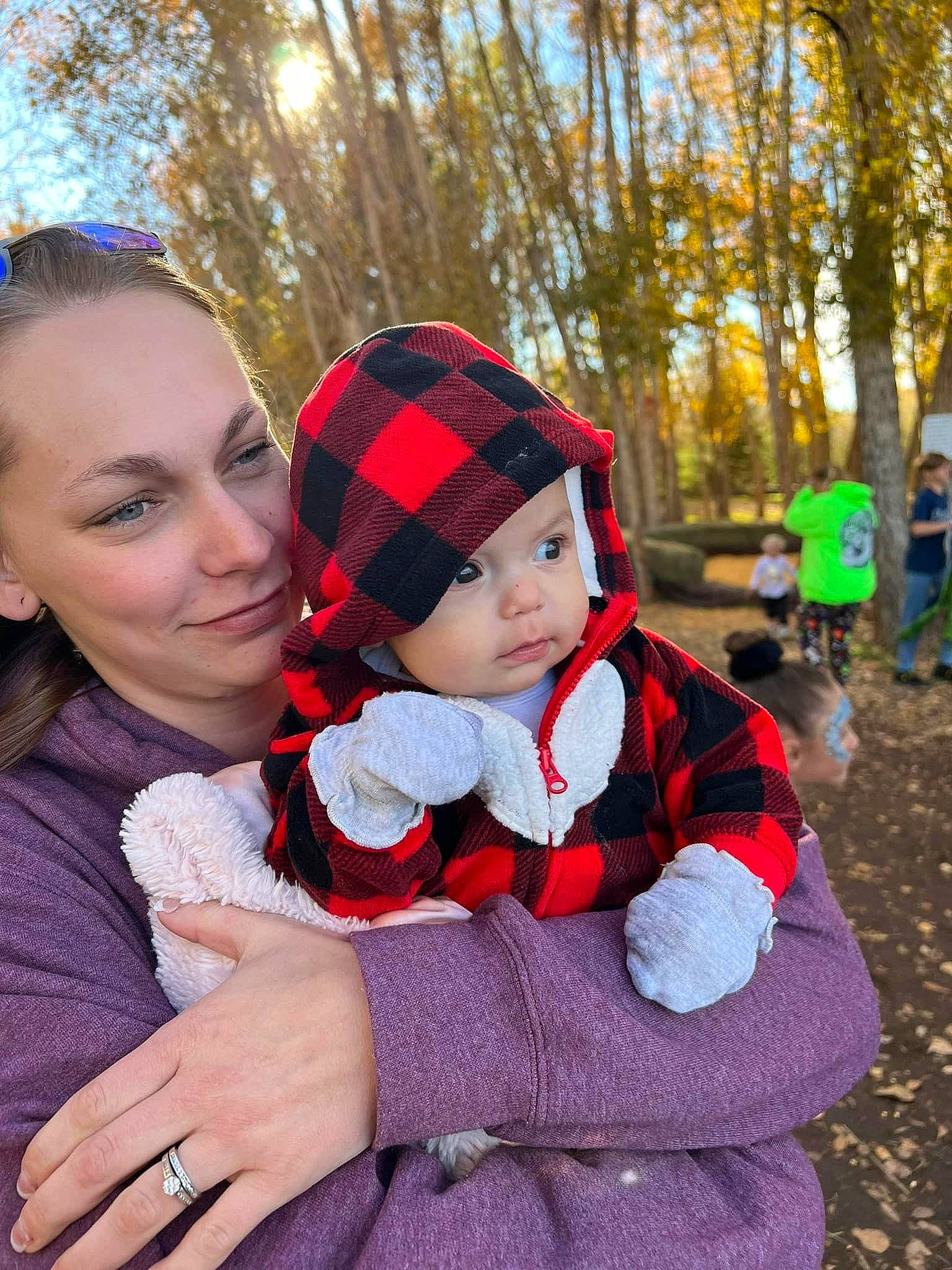 Averie joined the competition — help win amazing prizes! baby, cap, child, event, freezing, fun, fur, grass, happy, headwear, joy, knit_cap, leisure, pattern, people_in_nature, person, plaid, plant, recreation, smile