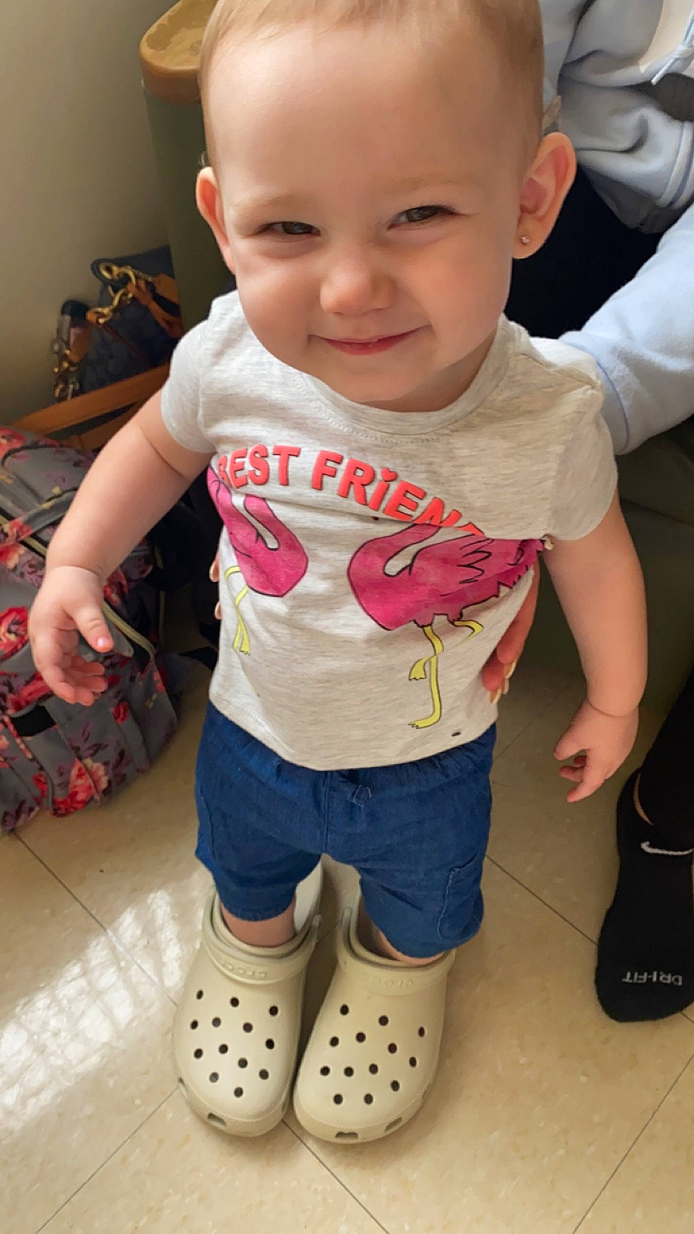 Nala is registered to the contest to win money with this photo: baby, baby_toddler_clothing, cheek, chin, cool, eye, face, finger, happy, head, iris, joint, joy, organ, person, product, shoulder, skin, sleeve, smile