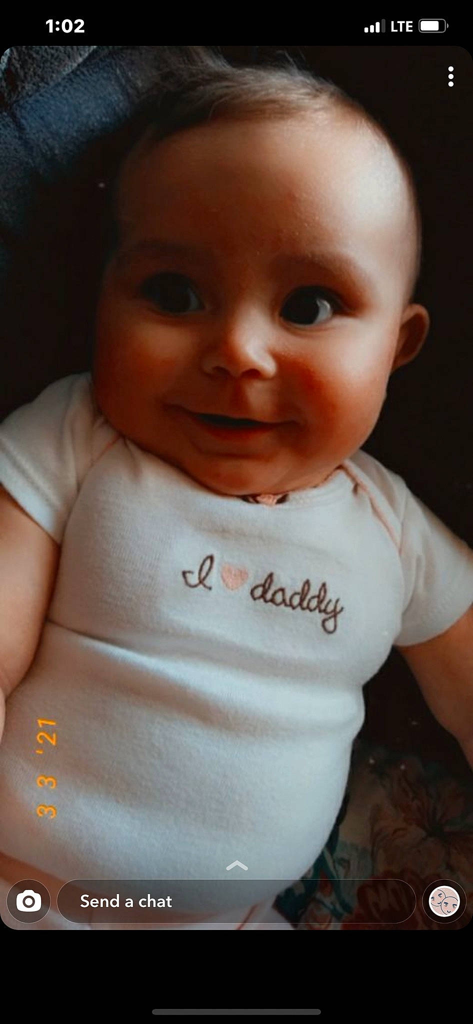 Juliana is registered to the contest to win money with this photo: baby, baby_toddler_clothing, cheek, child, chin, eyebrow, eyelash, facial_expression, forehead, happy, iris, joy, lip, mouth, neck, nose, person, skin, sleeve, smile