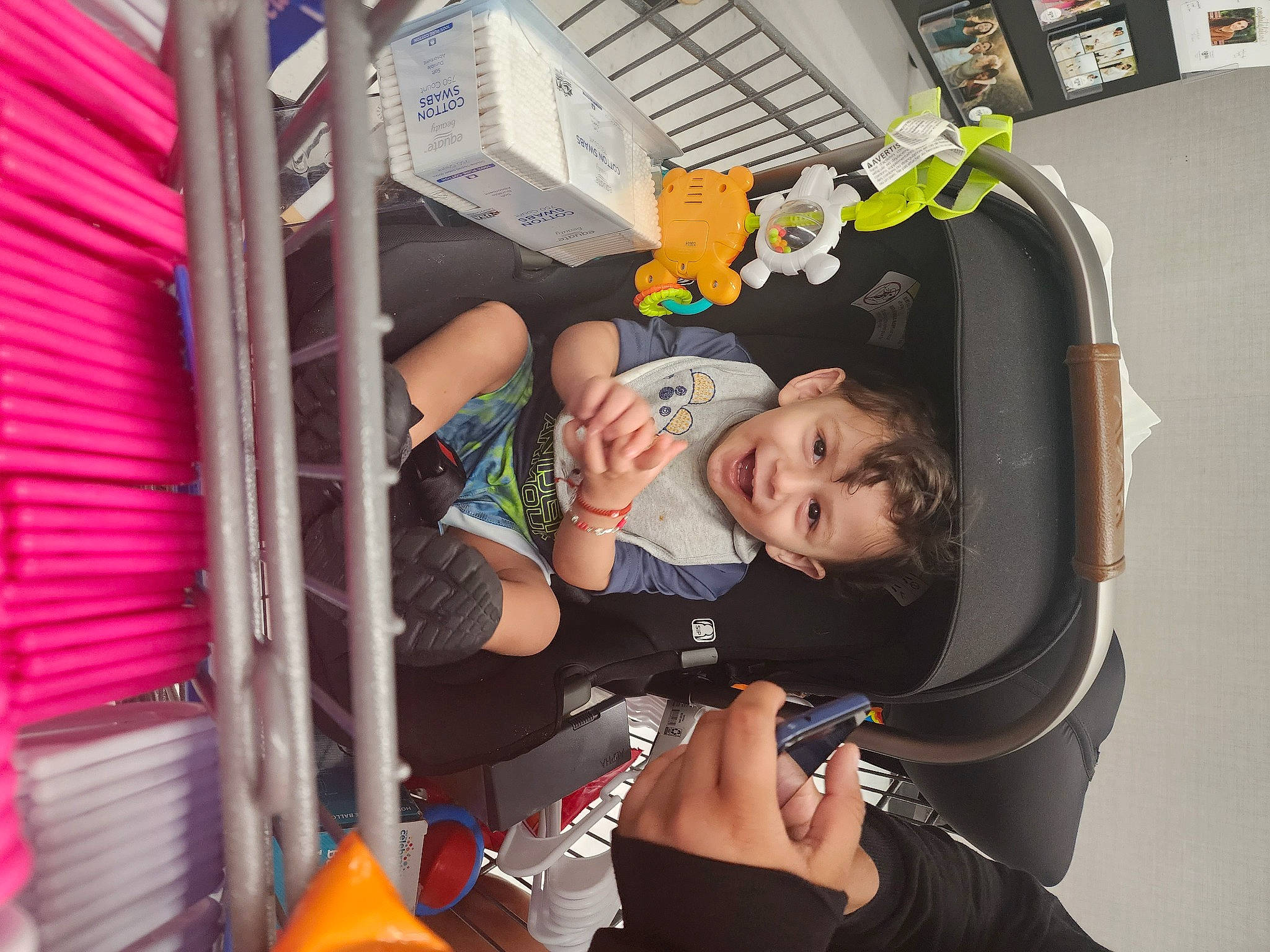 Everardo joined the competition — help win amazing prizes! baby, baby_carriage, baby_products, baby_safety, child, cone, event, fun, joy, leisure, person, personal_protective_equipment, recreation, room, t_shirt, toddler, transport