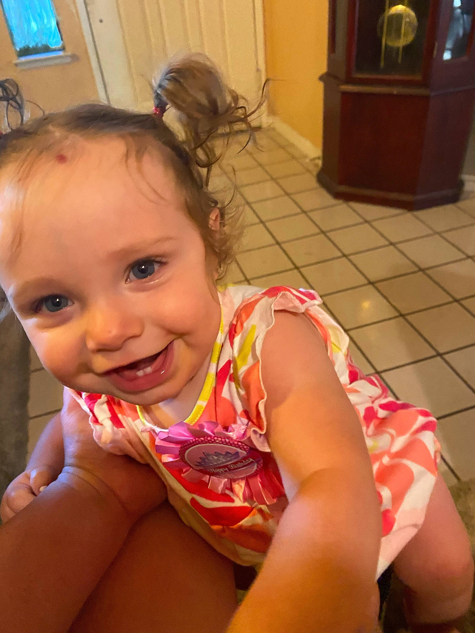 Genesis is registered to the contest to win money with this photo: arm, black_hair, cheek, ear, finger, floor, flooring, happy, iris, joint, joy, leg, lip, mouth, muscle, nose, person, shoulder, skin, smile