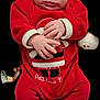 baby, infant, red_onesie, santa_clothing, cute, hands, face, expression, newborn, child, portrait, isolated, clothing, soft_fabric, cozy, holiday_theme, small_hands, footed_pajamas, cute_expression, baby_garment