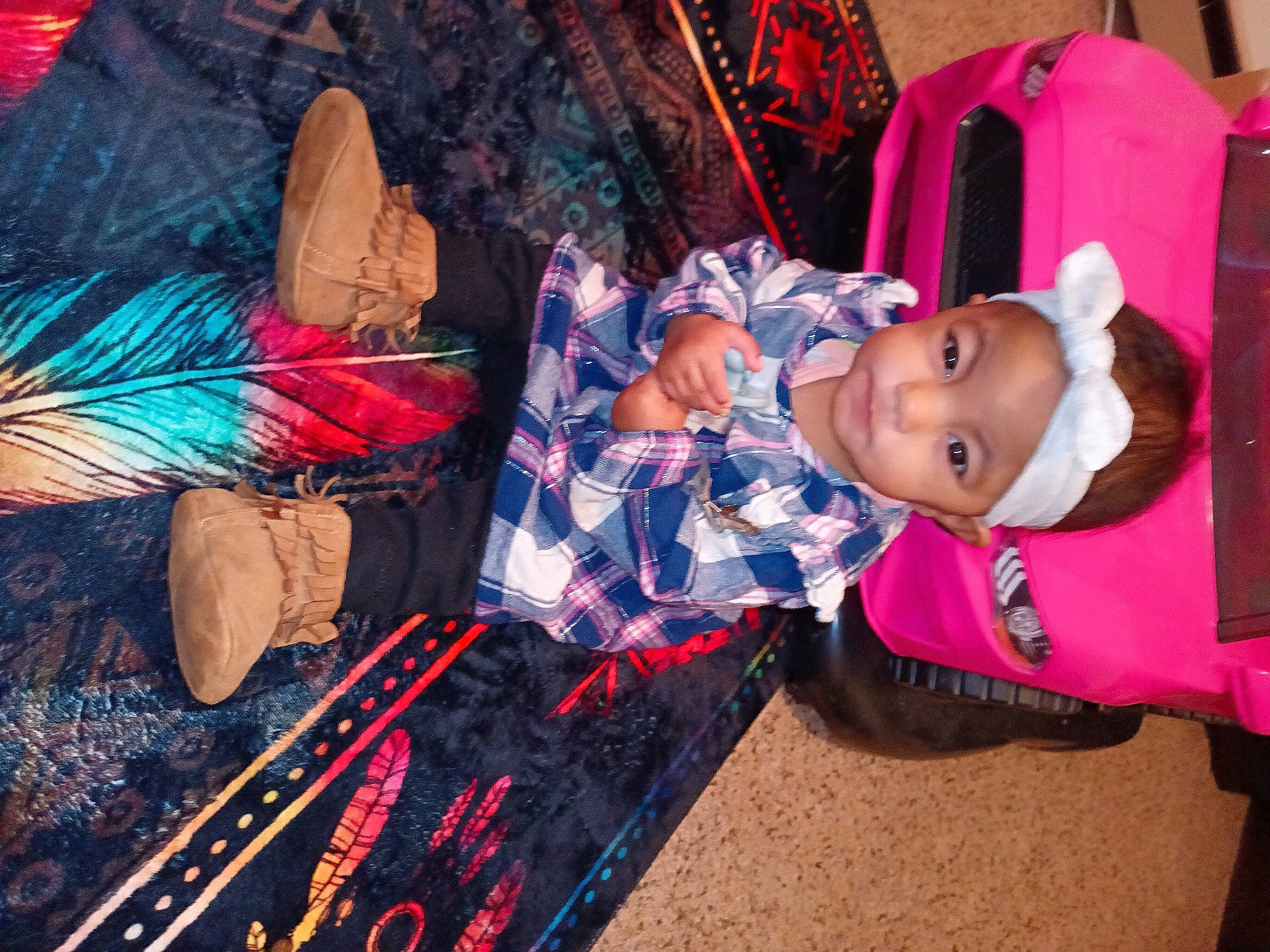 Kayleigh is registered to the contest to win money with this photo: art, baby, baby_products, baby_toddler_clothing, beauty, child, event, fashion_accessory, fun, happy, headwear, leisure, magenta, pattern, person, pink, purple, smile, textile, toddler