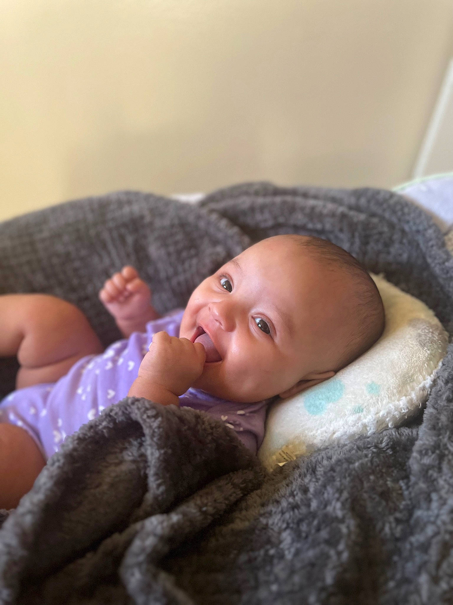 Avani joined the competition — help win amazing prizes! baby, bedtime, cheek, child, comfort, fur, linens, nap, person, portrait_photography, room, sitting, skin, sleep, toddler, wood, wool