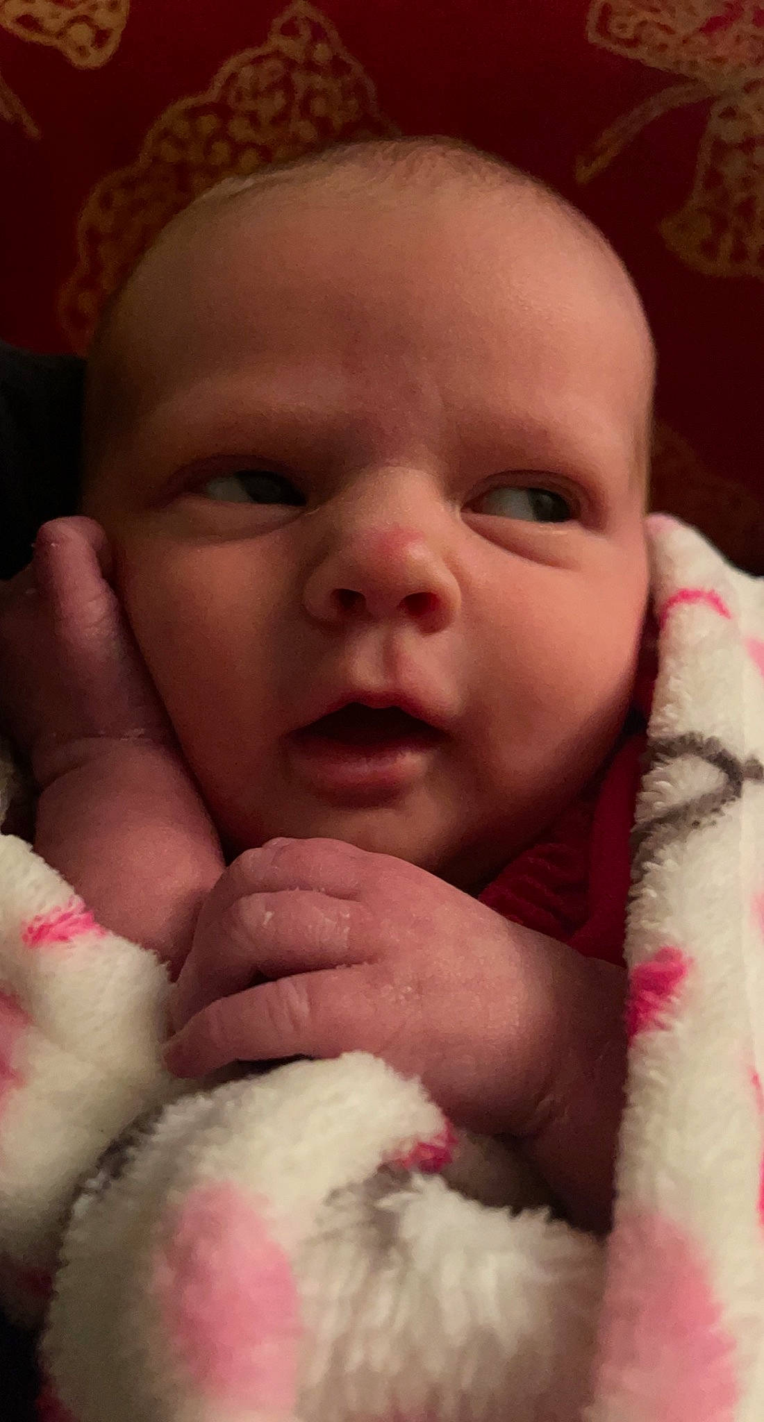 Veda is registered to the contest to win money with this photo: arm, baby, cheek, chin, comfort, eyebrow, eyelash, facial_expression, finger, hand, human_body, lip, mouth, nose, organ, person, photograph, skin, smile, textile