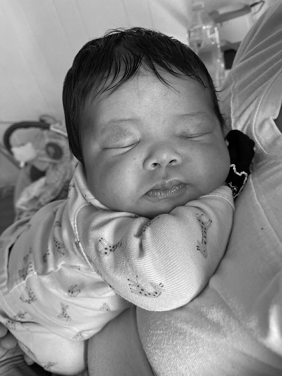 Gianna joined the competition — help win amazing prizes! baby, birth, black, black_and_white, cheek, child, eye, face, facial_expression, head, monochrome, monochrome_photography, mouth, nose, people, person, photograph, skin, smile, toddler