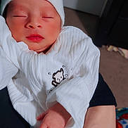 Jotherphen is registered to the contest to win money with this photo: newborn, baby, infant, sleeping, white_clothing, beanie, hand, cradled, cute, peaceful, indoor, portrait, soft_light, human, child, small_hand, toddler, wrapped, cozy, resting