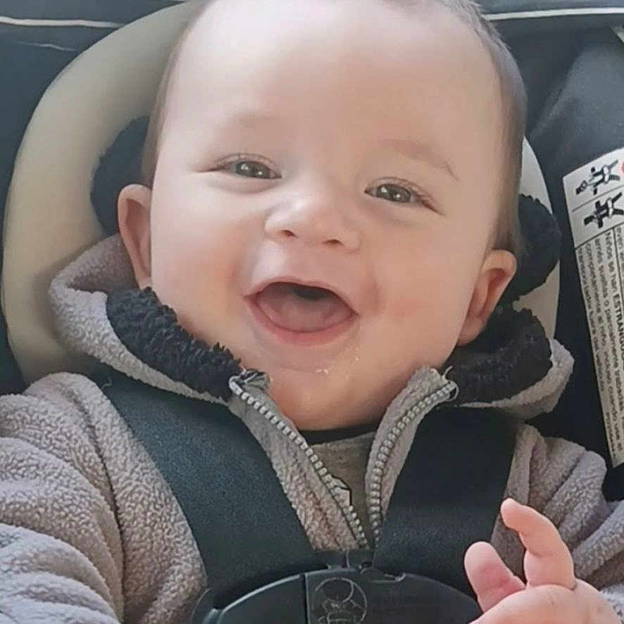Grayson joined the competition — help win amazing prizes! baby, babylaughing, face, gun, happy, head, person, weapon