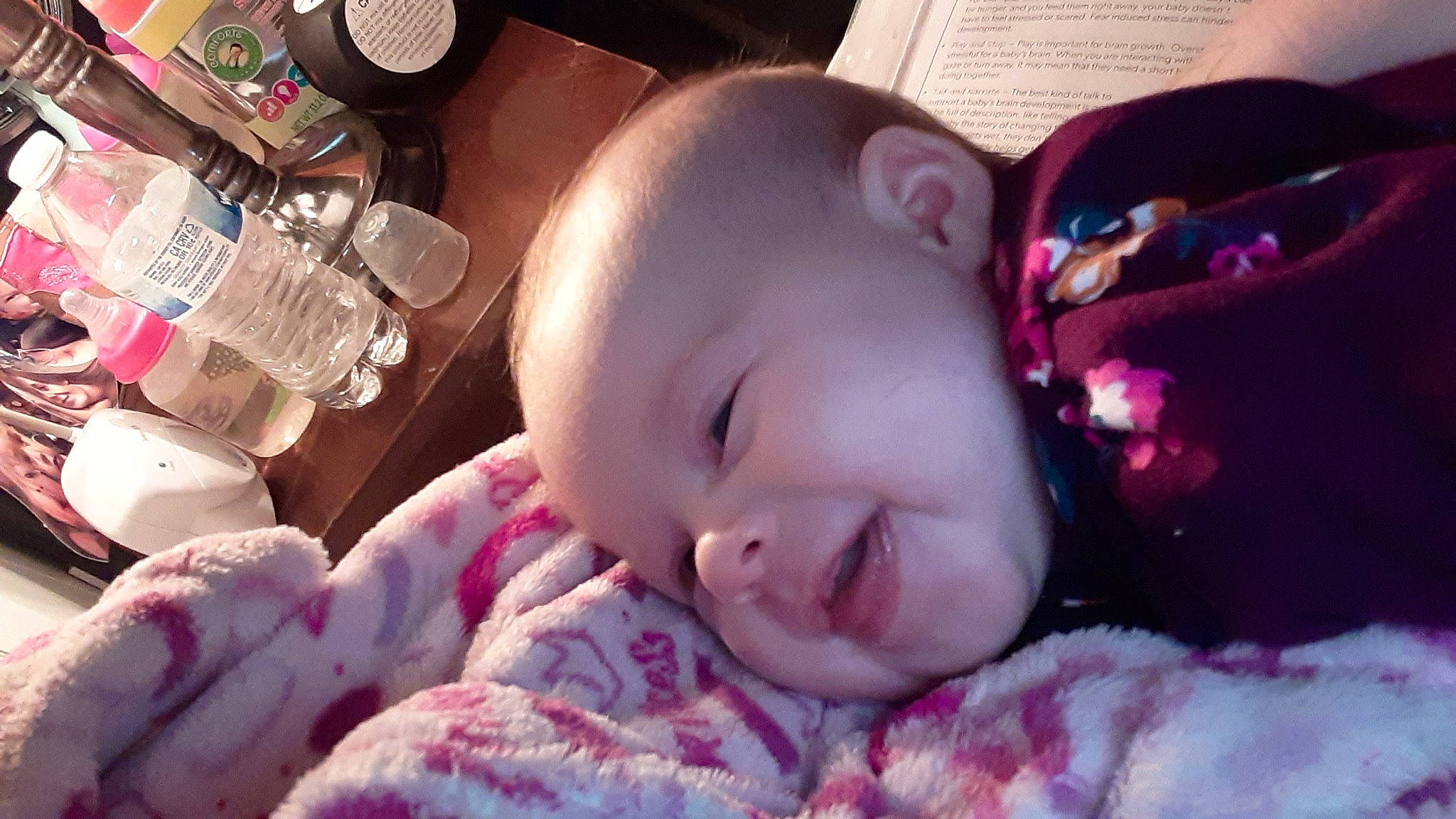 Ellianna is registered to the contest to win money with this photo: baby, bedtime, cheek, child, ear, eye, head, lip, mouth, nap, nose, person, pink, skin, smile, toddler