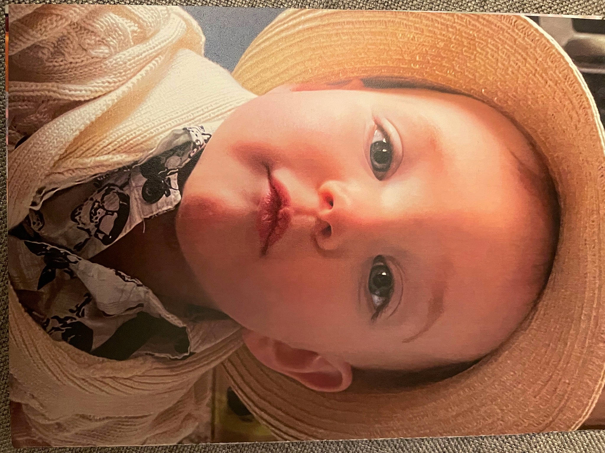 Colter is registered to the contest to win money with this photo: baby, cap, cheek, chin, eyebrow, eyelash, face, fedora, flash_photography, hat, head, human_body, iris, lip, mouth, neck, nose, person, skin, sun_hat