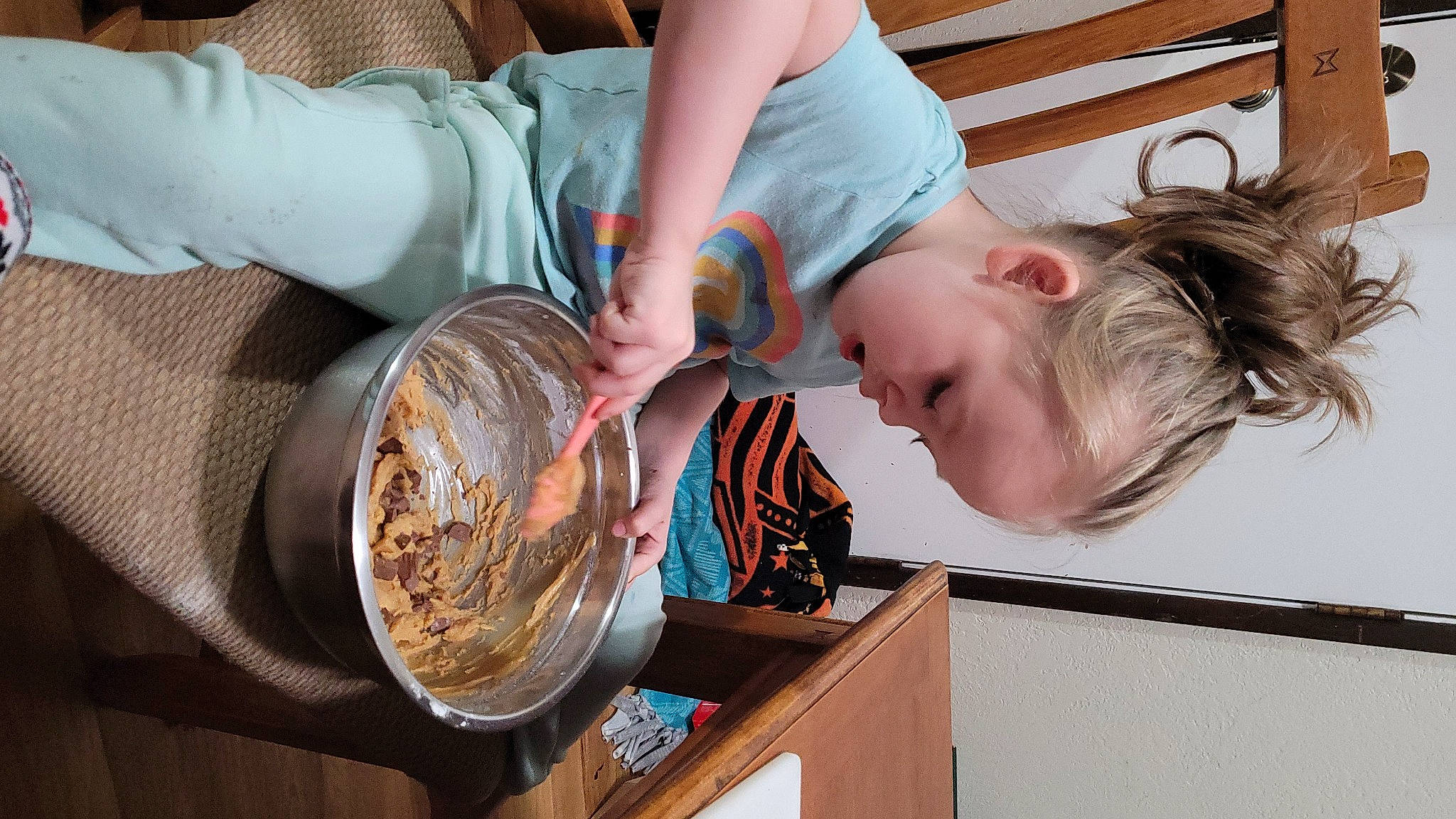 Karlie joined the competition — help win amazing prizes! child, comfort_food, food, happy, ingredient, nail, person, tableware, toddler, tree, wood, wrist