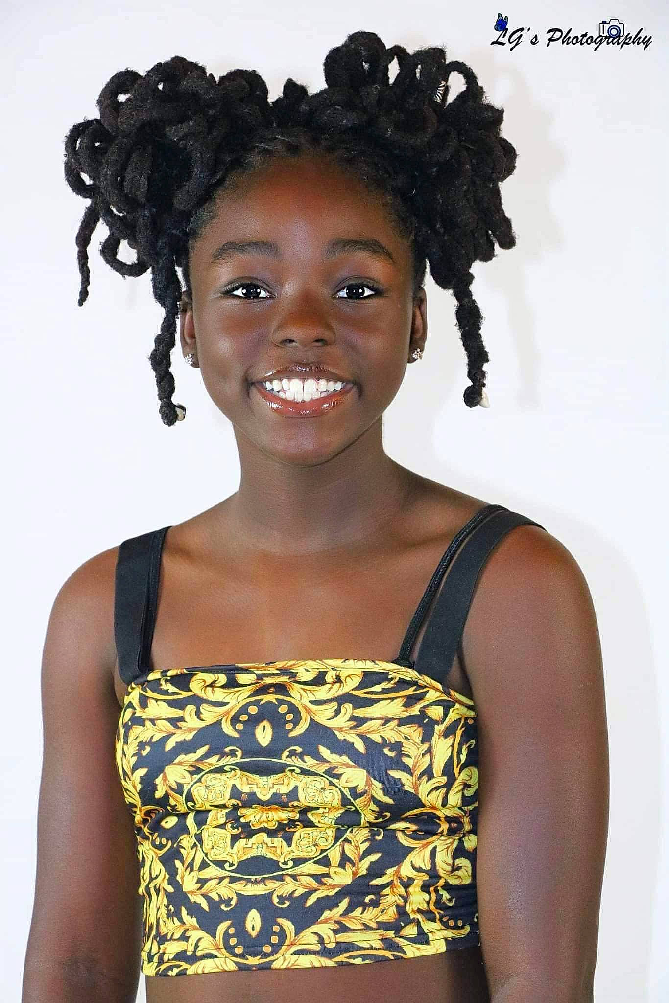 Leah joined the competition — help win amazing prizes! black_hair, chin, day_dress, electric_blue, event, eyelash, face, fashion_design, hair, happy, head, jewellery, jheri_curl, joy, makeover, necklace, one_piece_garment, person, ringlet, sleeveless_shirt