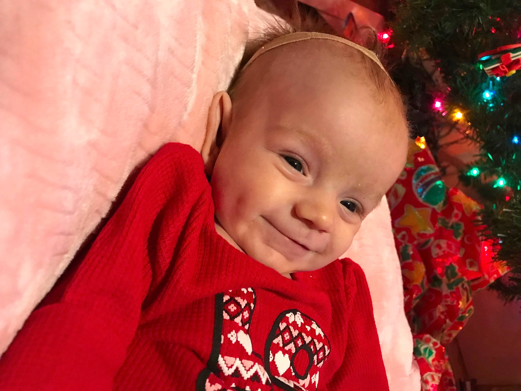 Alia joined the competition — help win amazing prizes! baby, baby_toddler_clothing, cheek, christmas_decoration, christmas_ornament, christmas_tree, event, eye, fun, happy, head, holiday, human_body, iris, ornament, person, sleeve, smile, toddler, tradition