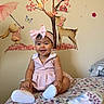 Cattaleya joined the competition — help win amazing prizes! baby, bed, bedroom, birds, bunny, butterfly, child, deer, floral_bedspread, flowers, headband, infant, large_bow, owls, pink_dress, portrait, sitting, smiling, wall_mural, woodland_animals