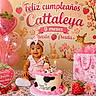 baby, balloons, birthday, bow, cake, candle, celebration, decorations, dress, flowers, gift_bag, infant, party, pink, portrait, sitting, smiling, strawberries, table, woodland_animals