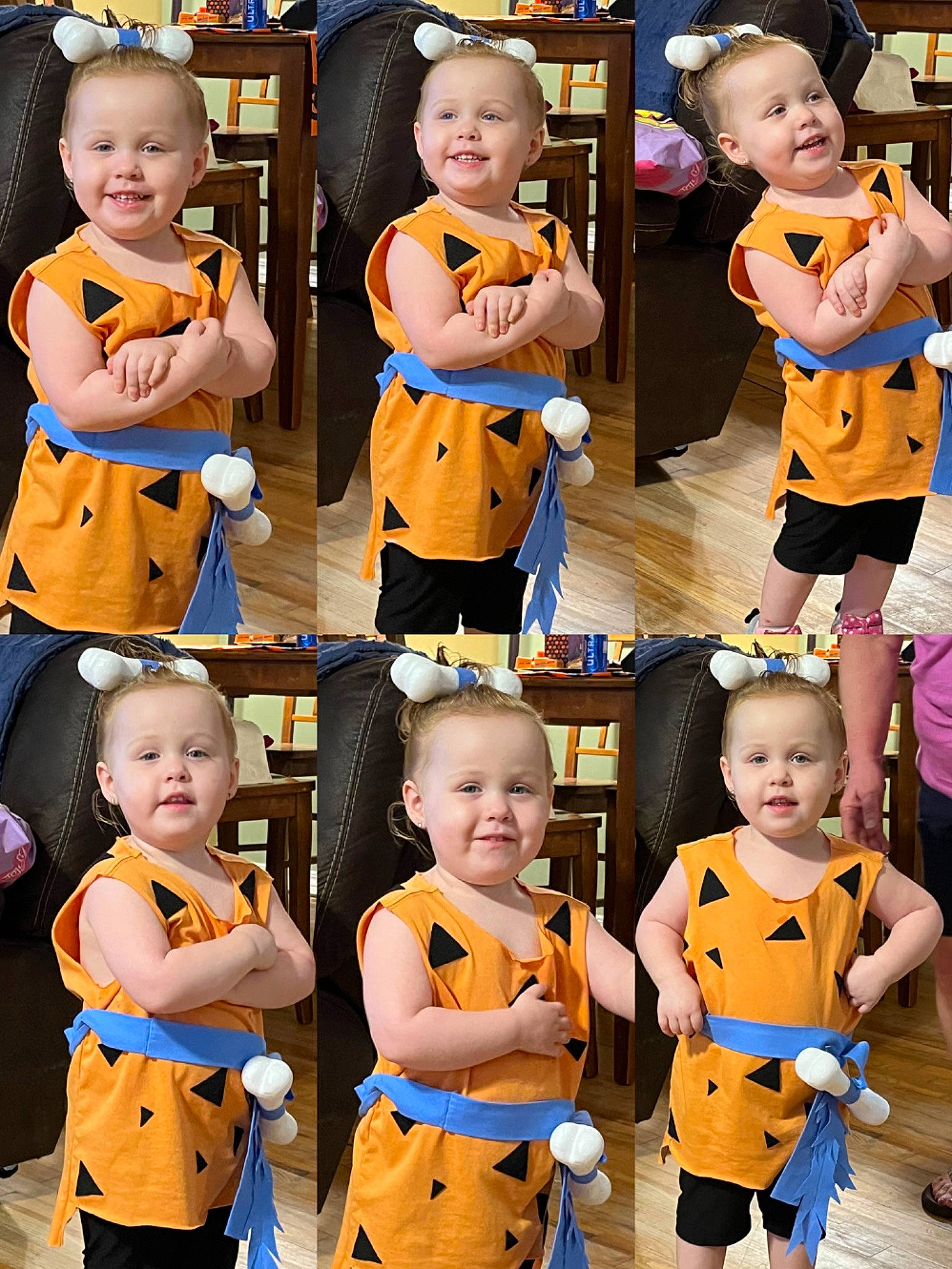 Callie is registered to the contest to win money with this photo: arm, baby_toddler_clothing, blue, child, clothing, face, facial_expression, fun, happy, head, human, joy, mammal, orange, person, photograph, product, sleeve, smile, standing